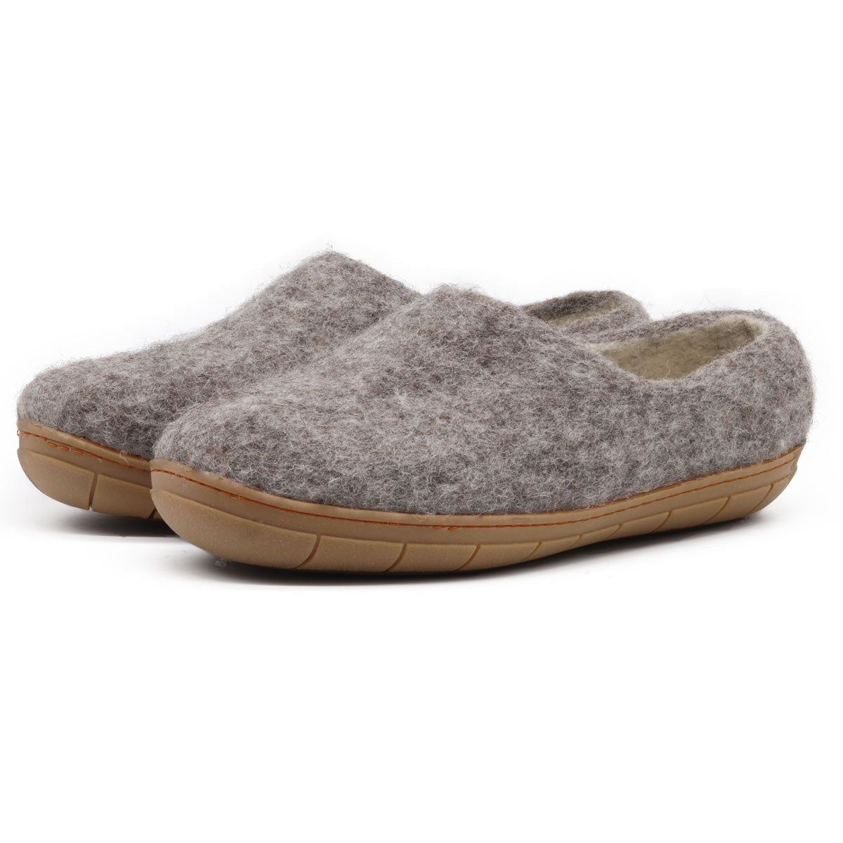 Womens Victoria Wool House Shoe with Rubber Sole