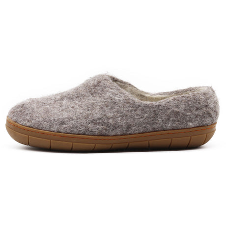 Womens Victoria Wool House Shoe with Rubber Sole