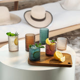 Eze Acrylic Hobnail Lowball & Highball Glassware, Set of 12