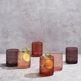 Venus Hobnail Lowball Whiskey Glassware, Set of 6