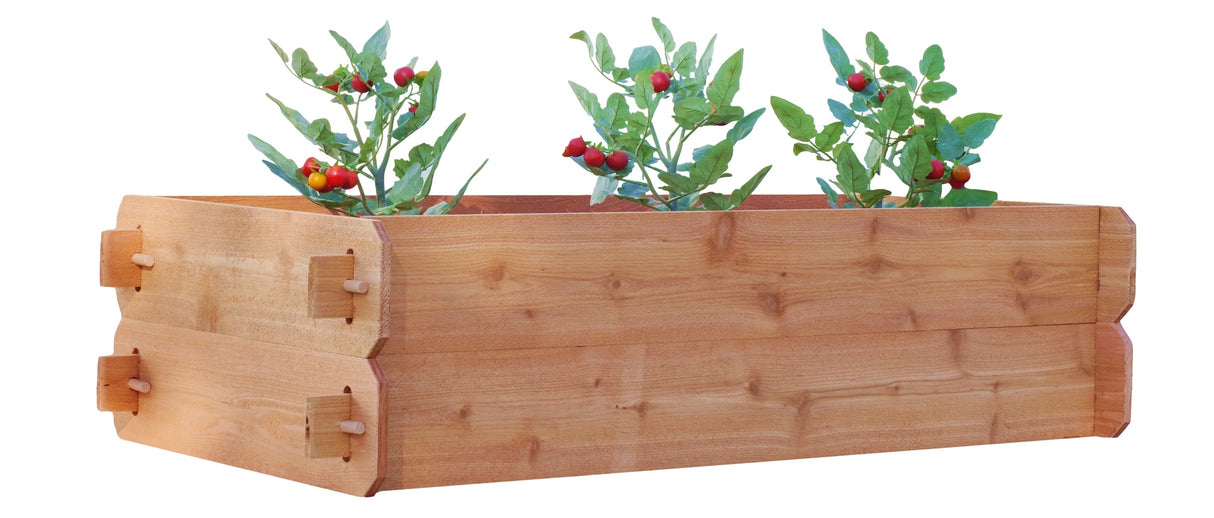 Cedar Raised Double Deep Garden Bed