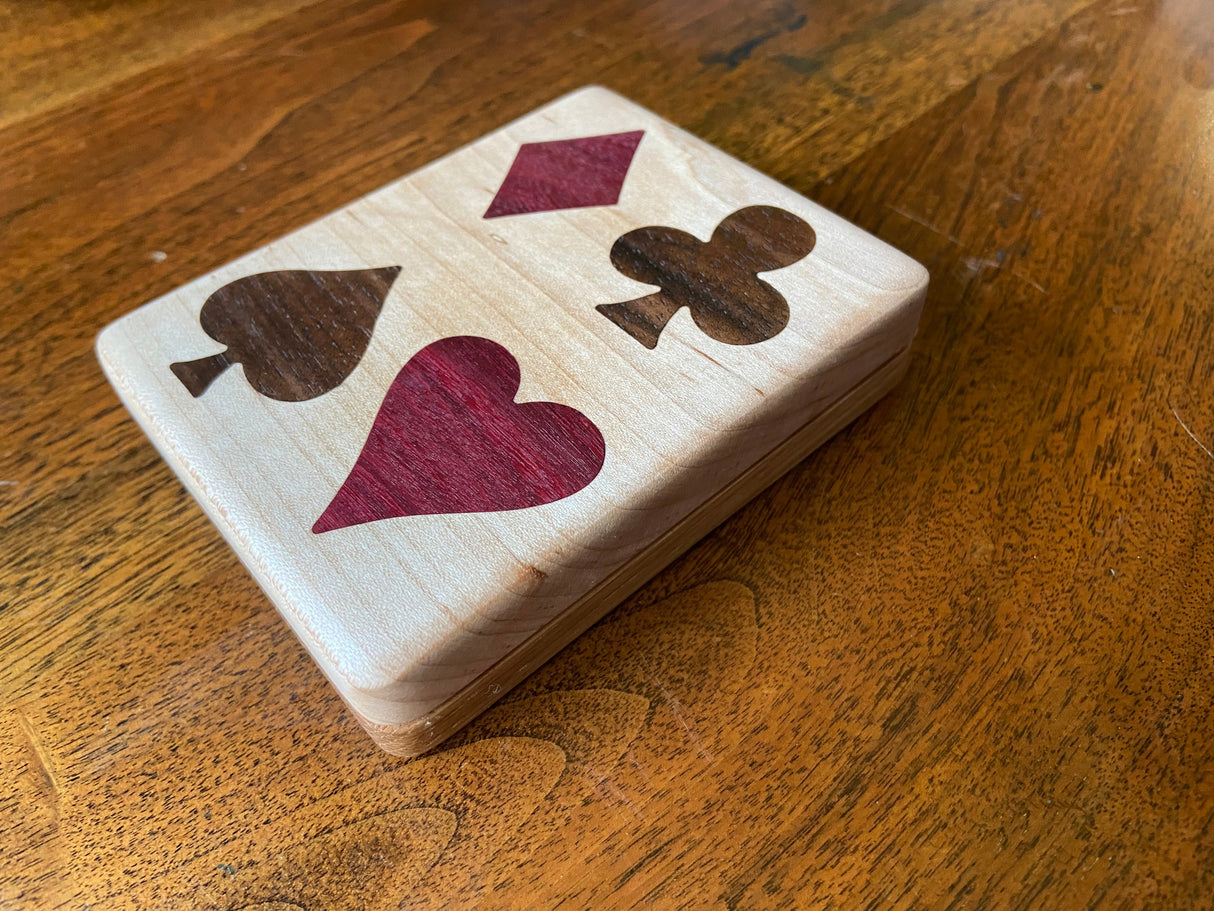 Handcrafted Wooden Playing Card Box