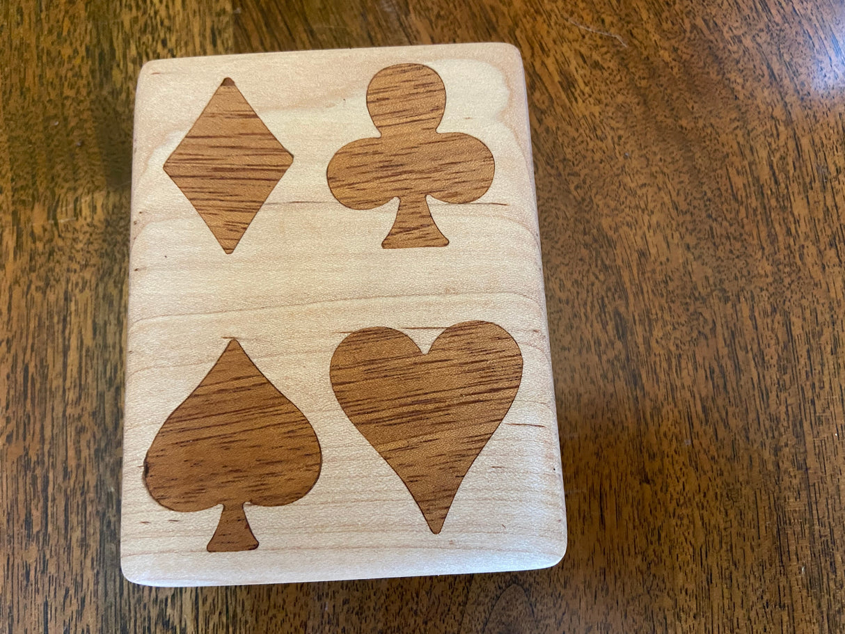 Handcrafted Wooden Playing Card Box