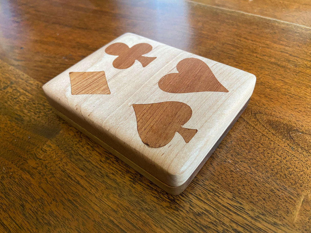 Handcrafted Wooden Playing Card Box