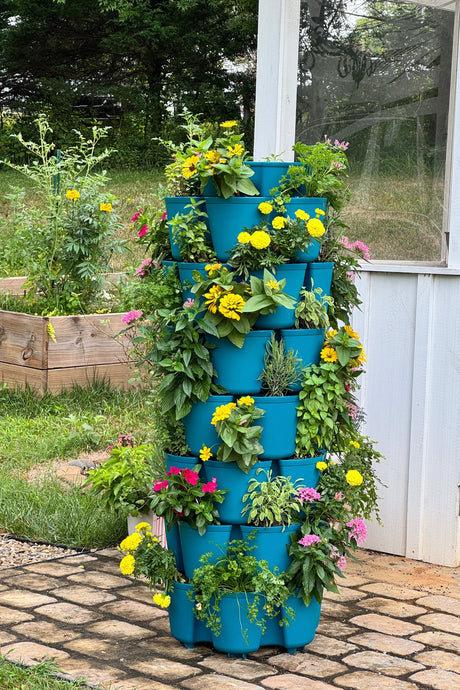 7 Tier GreenStalk Garden Leaf Vertical Planter - Basic Texture