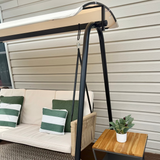 East Green Parker Patio Swing with Canopy Stand