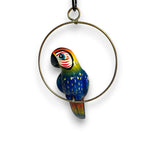 Vibrant Mini Talavera Parrot | Hand-Painted Hanging Accent