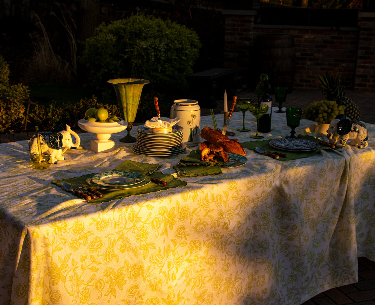 Ivory Flora Parlour Tablecloth