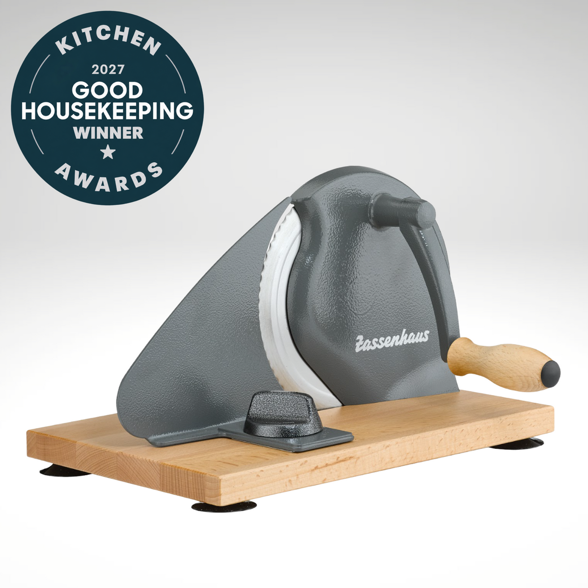 Zassenhaus Original Classic Adjustable Bread Slicer for Uniform Slices - 18/8 Stainless Steel Blade