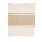 Kallpa Collection - Handwoven Natural Tobacco & Wheat Alpaca Throw Blanket from Ecuador