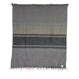 Kallpa Collection - Handwoven Storm Grays & Olive Alpaca Throw Blanket From Ecuador