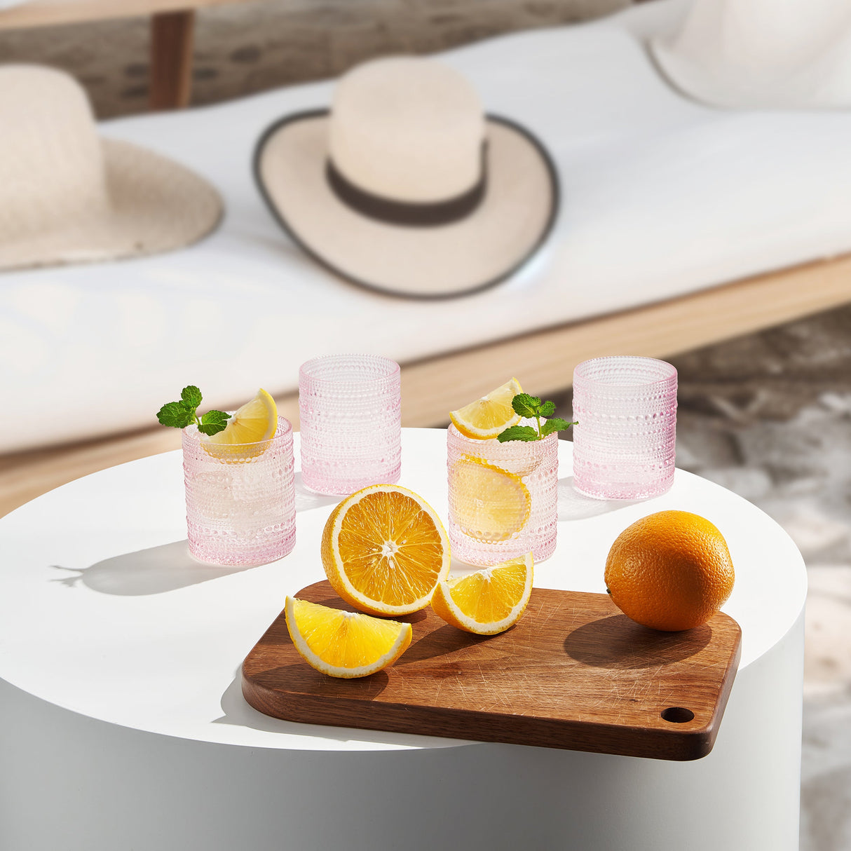 Monet Hobnail Lowball Glassware, Set of 6