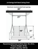 LA Swings Roll Back Swing Chair