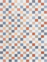 Alie Colorful Checkered Washable Rug