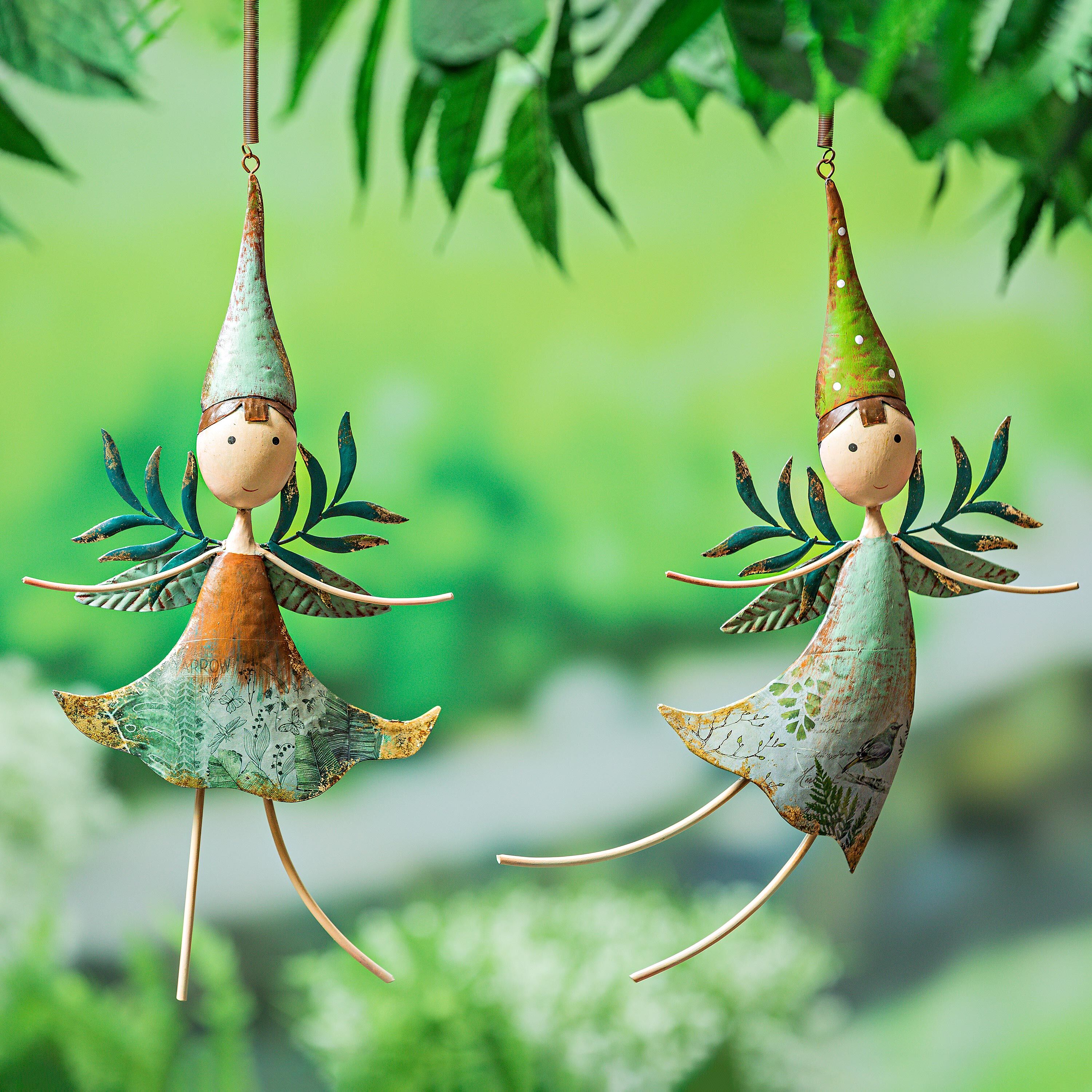 Metal Fairies Hanging Décor, Set of 2 – Plow & Hearth