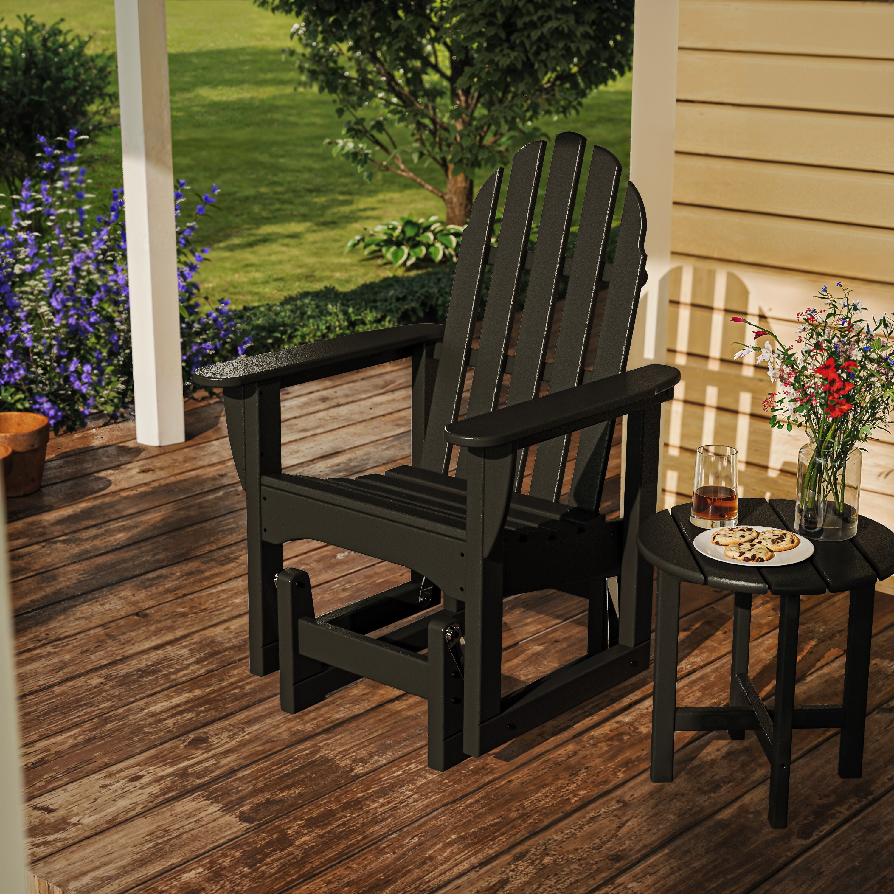 POLYWOOD® Classic Adirondack Glider Chair – Plow & Hearth