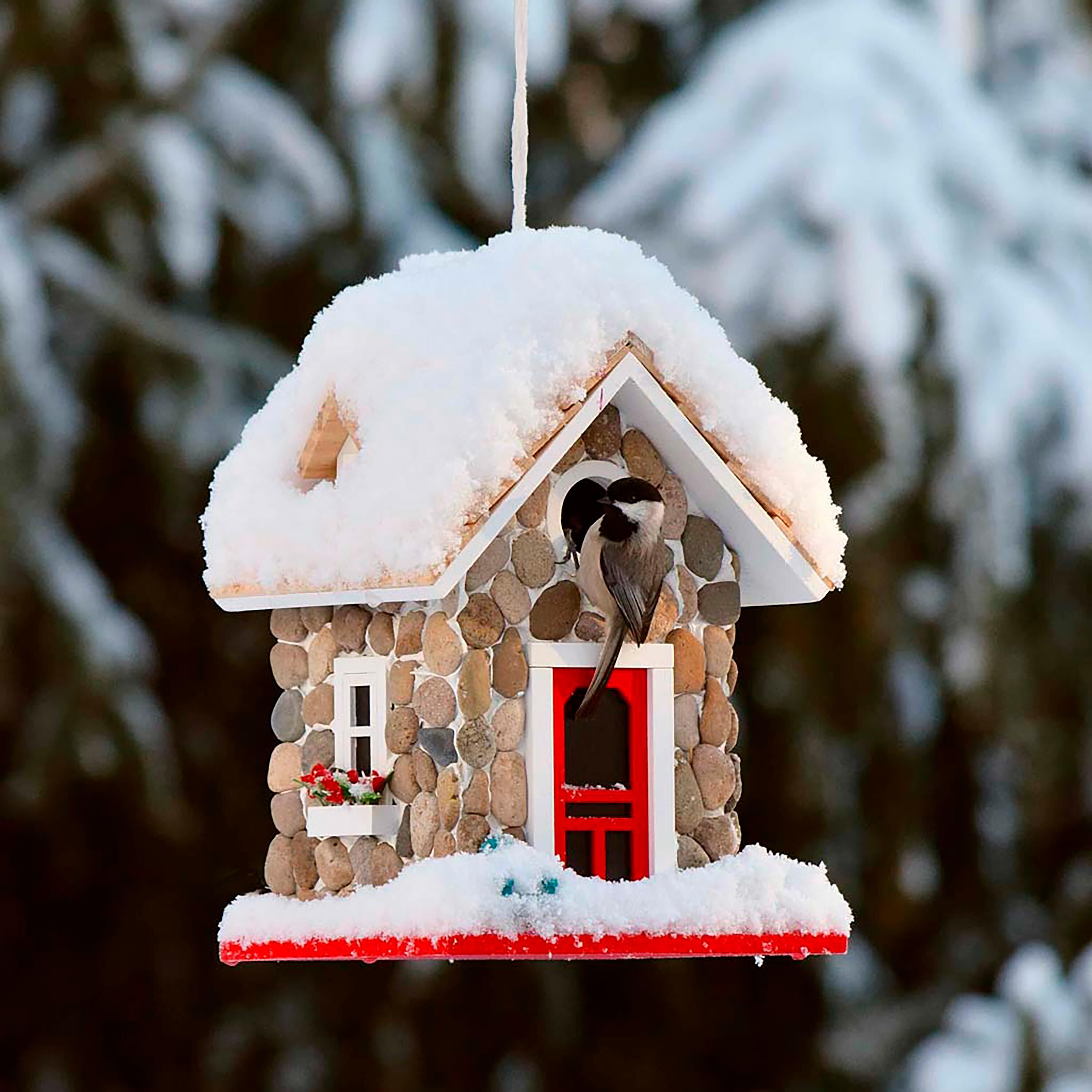 Plow & Hearth Stone Cottage Birdhouse - Thumbnail 5