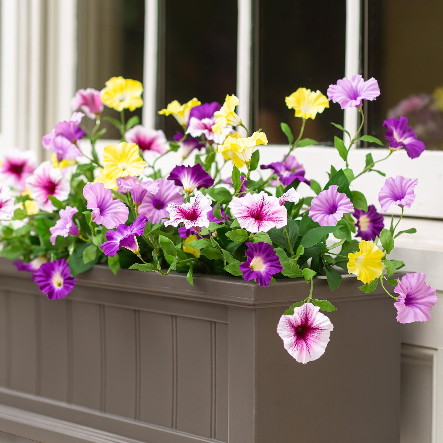 wholesale window box planters Faux Petunias Window Box Filler