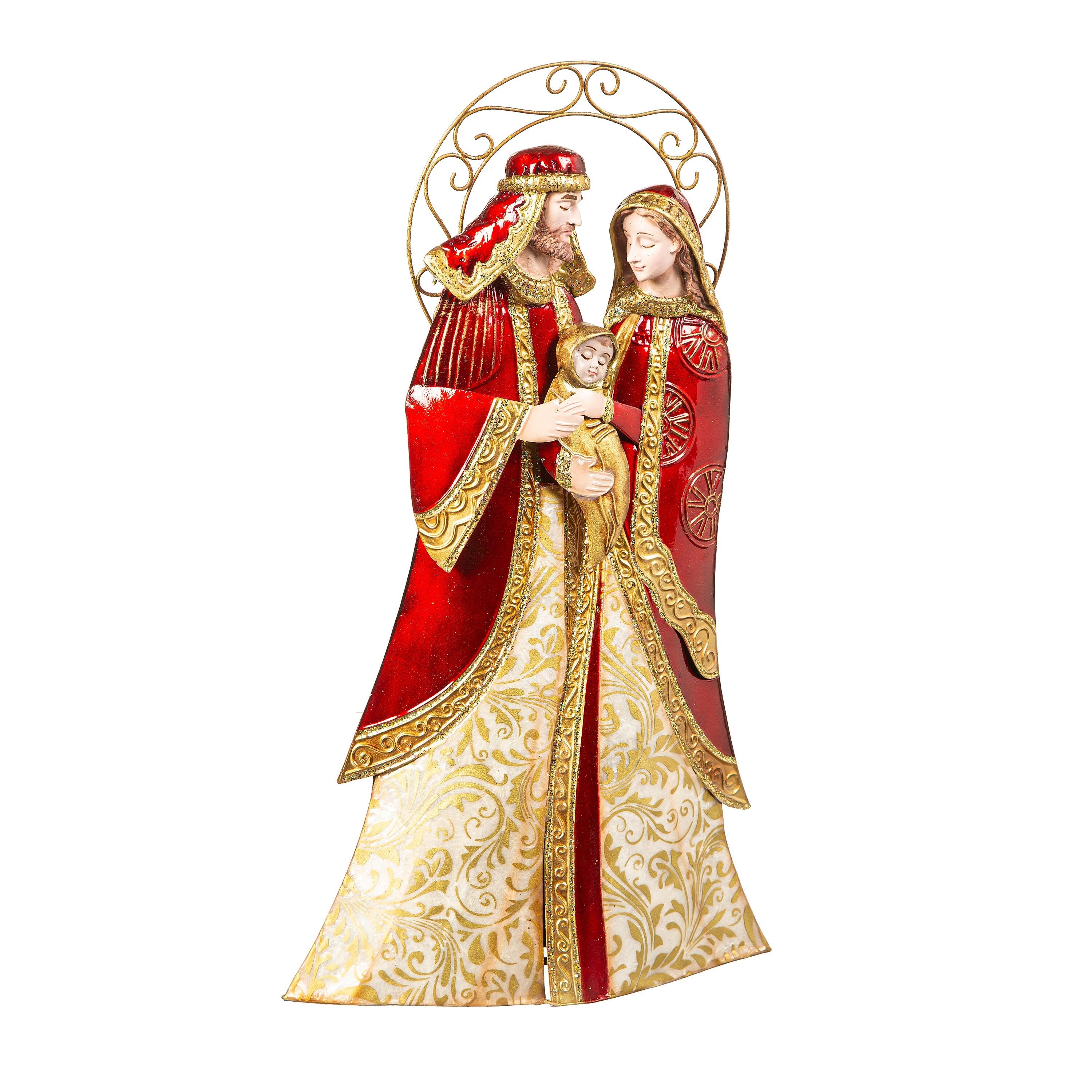 Holy Family Metal & Capiz Nativity Garden Statue, 16