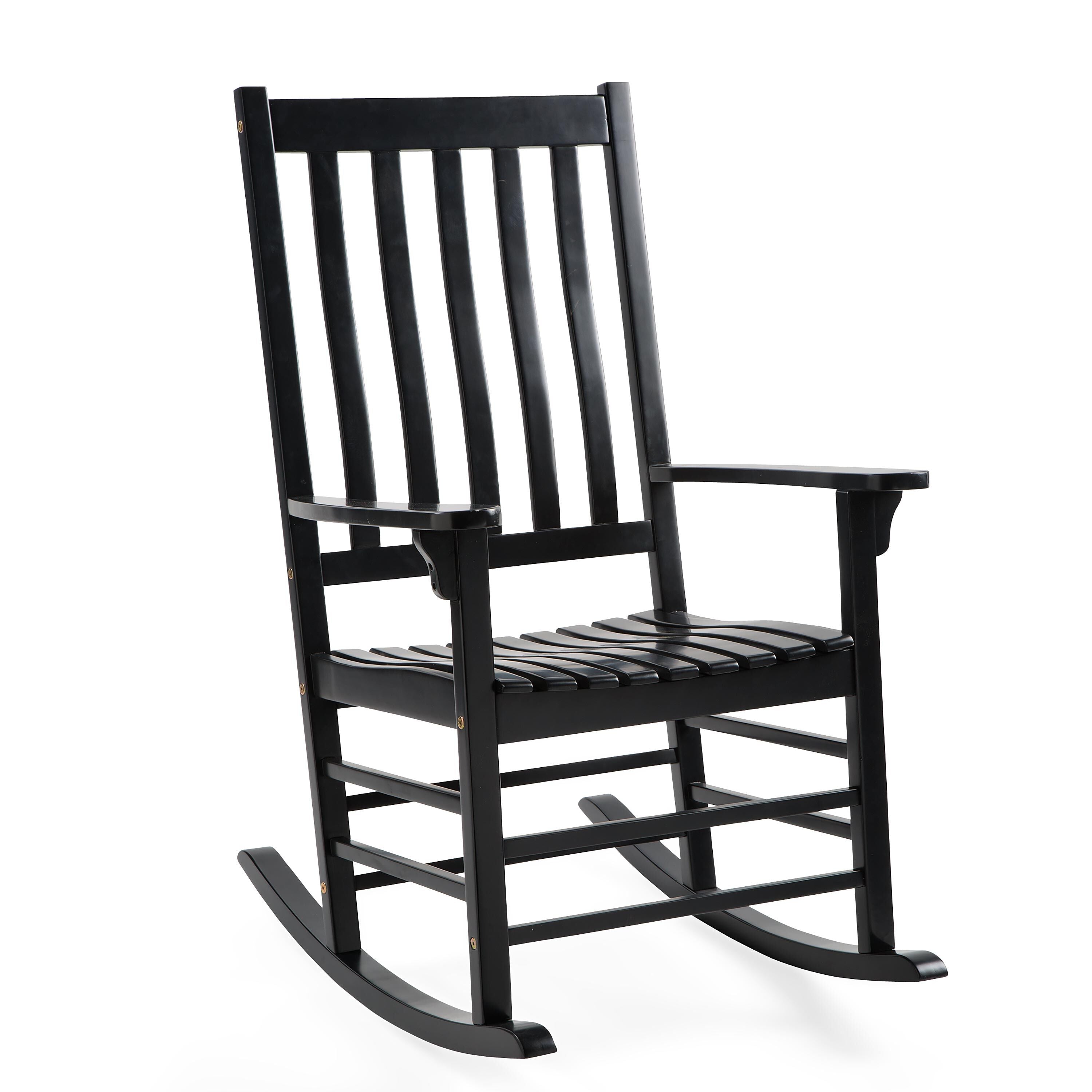 Plow & Hearth Slatted Wood Rocker