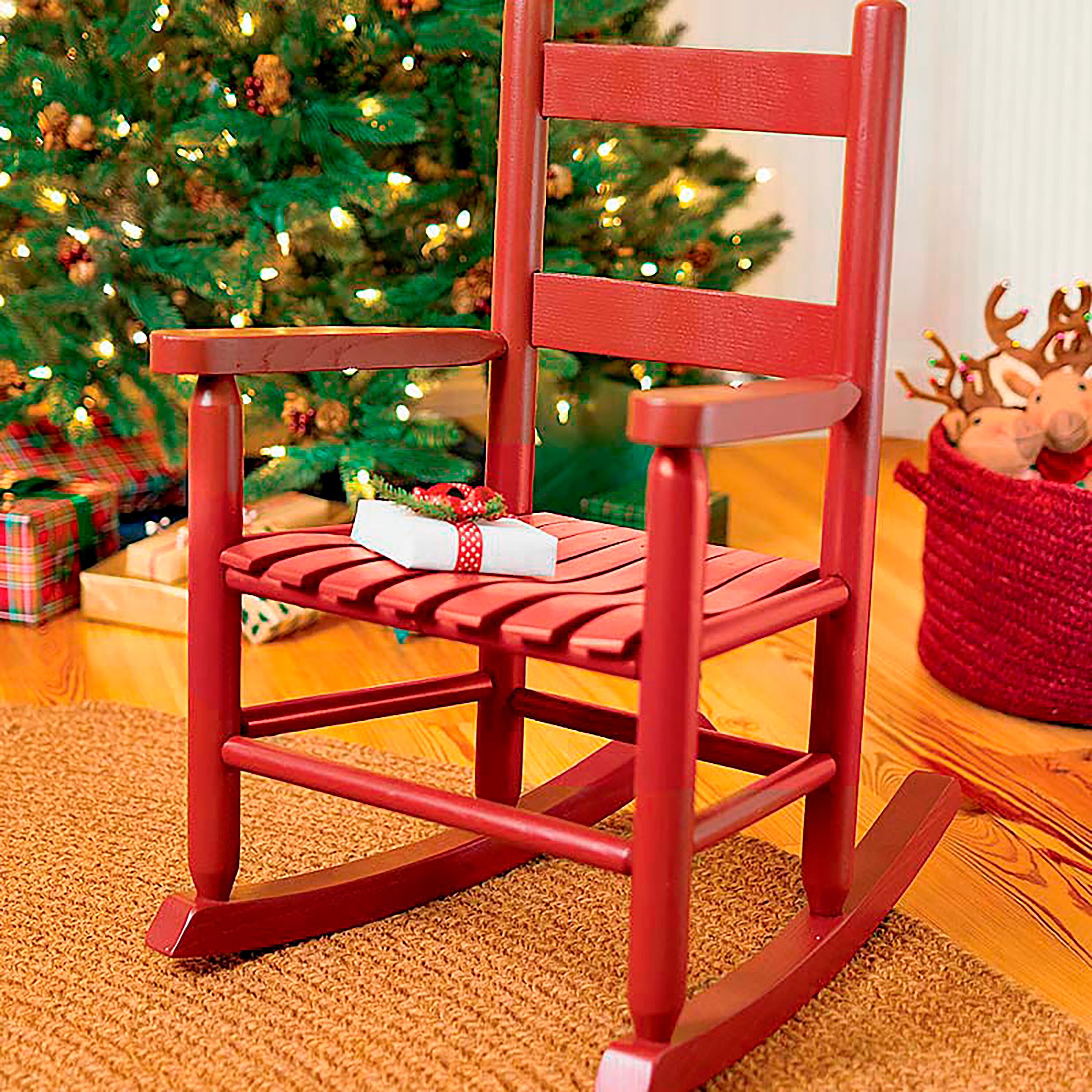 Child's Oak Ladderback Rocker | Plow & Hearth