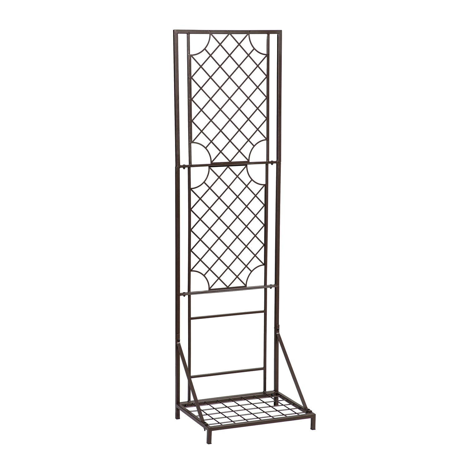 planter with trellis ikea Metal Lattice Trellis with Planter Stand – Plow & Hearth