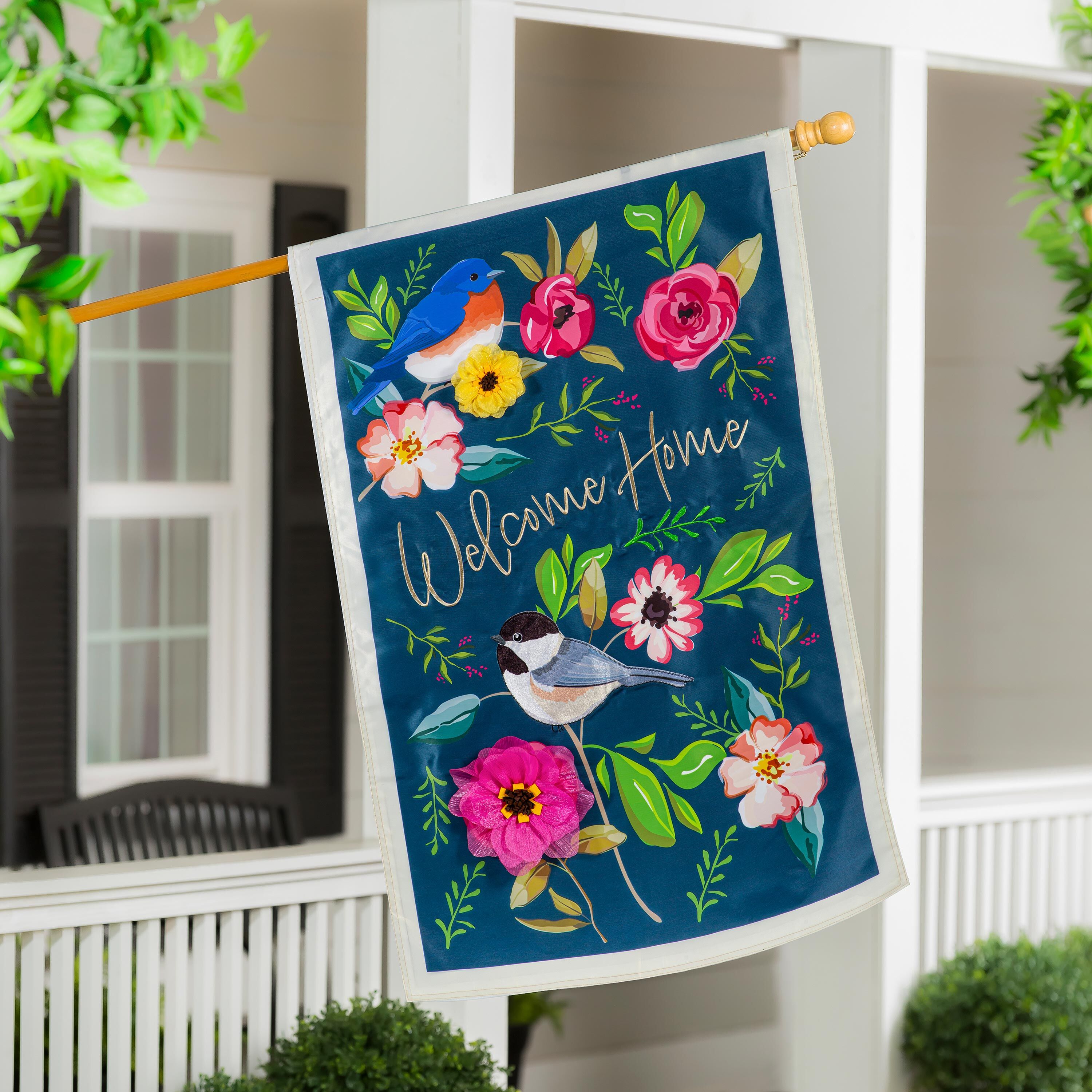 Evergreen Welcome Home Songbirds House Flag - Thumbnail 2