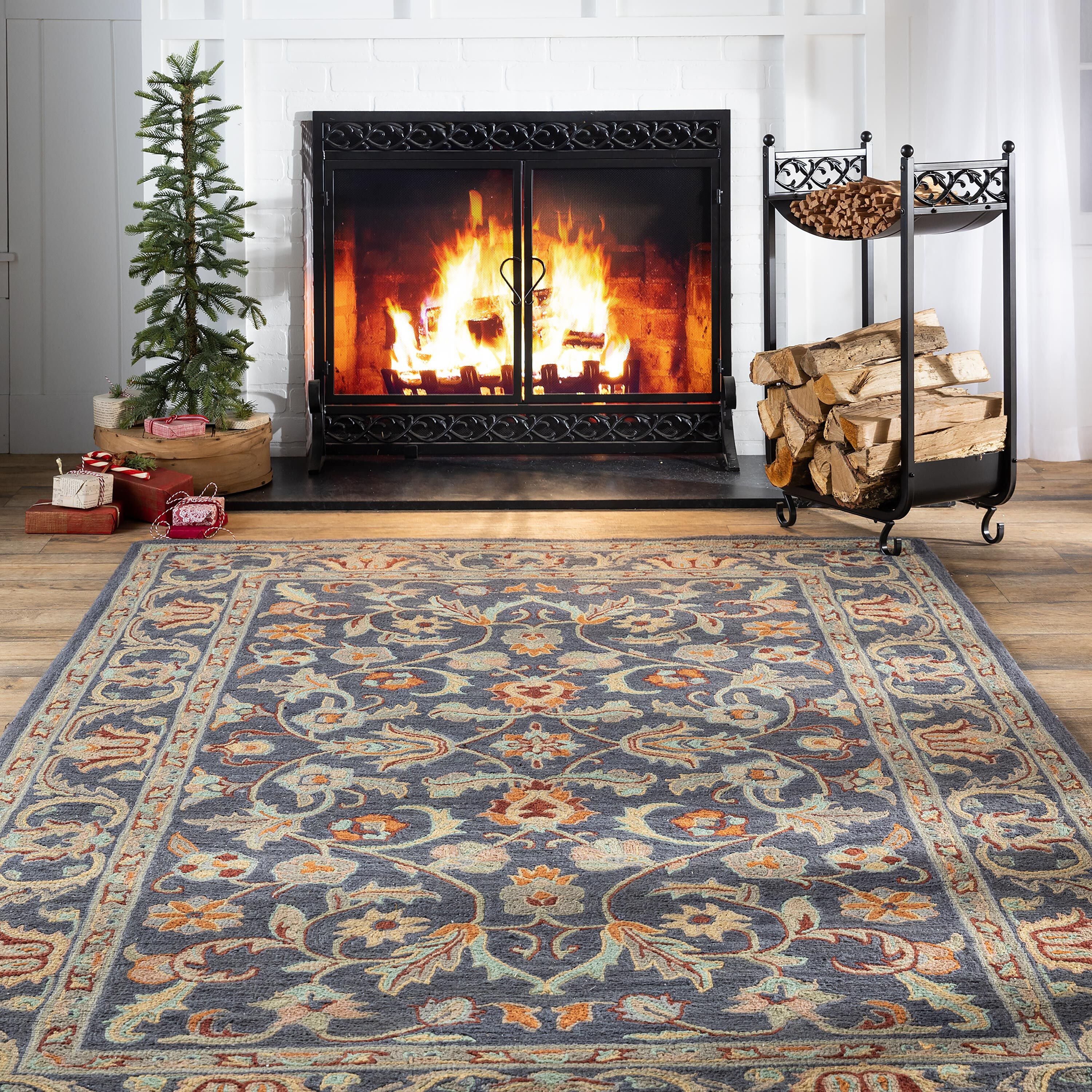Plow & Hearth Cast Iron Scrollwork Fire Screen - Thumbnail 3