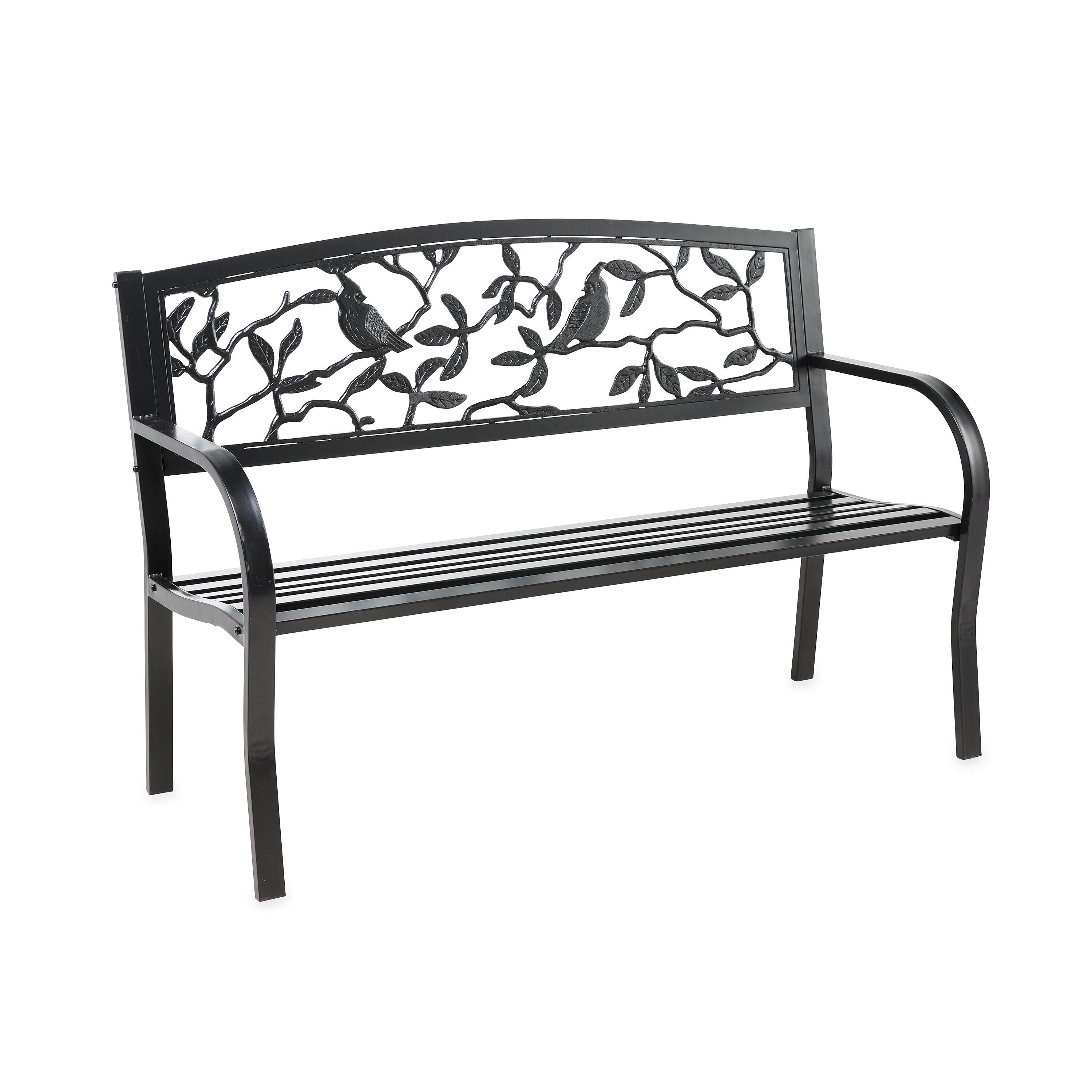Cardinals Metal Garden Bench – Plow & Hearth