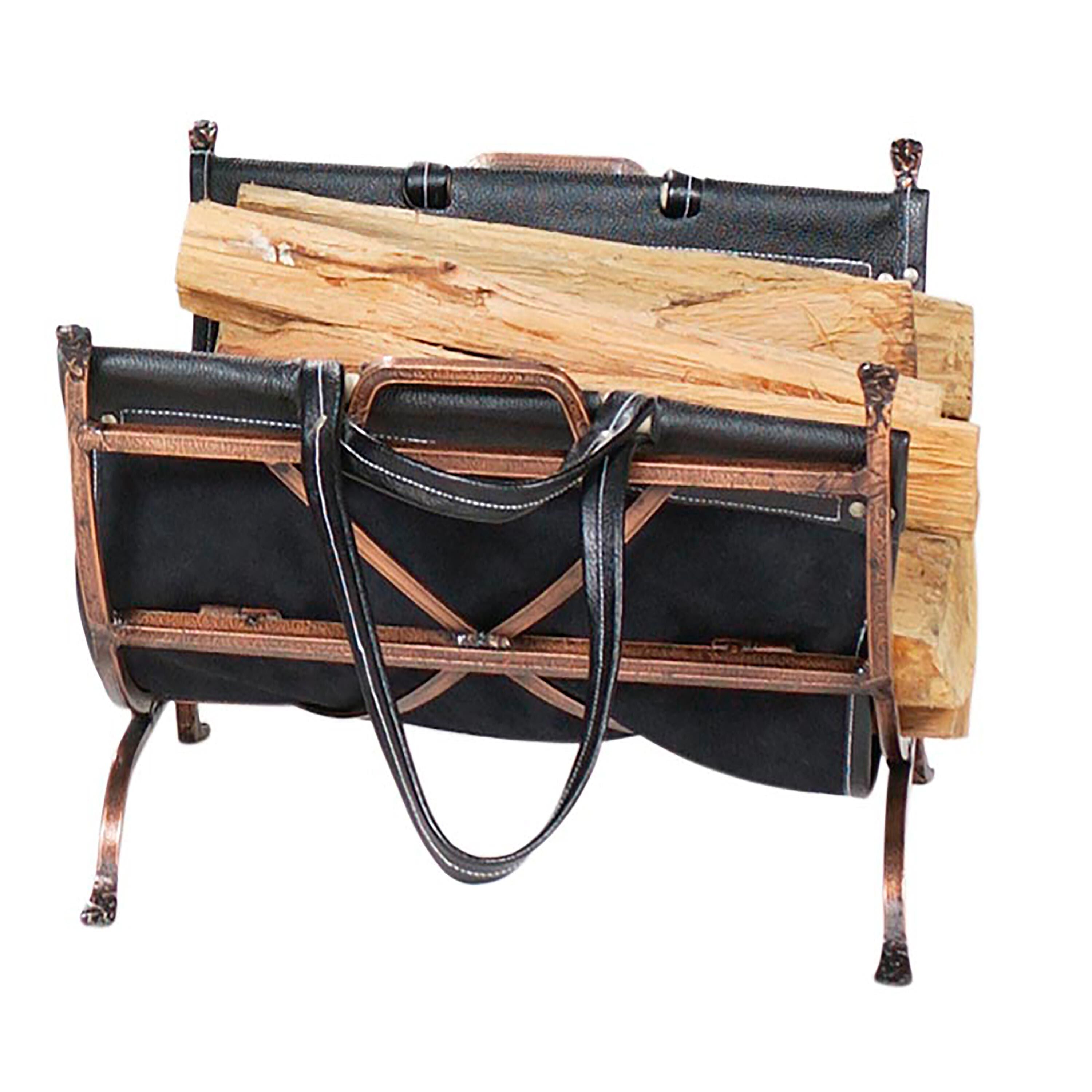 Plow & Hearth Log Holder With Log Carrier