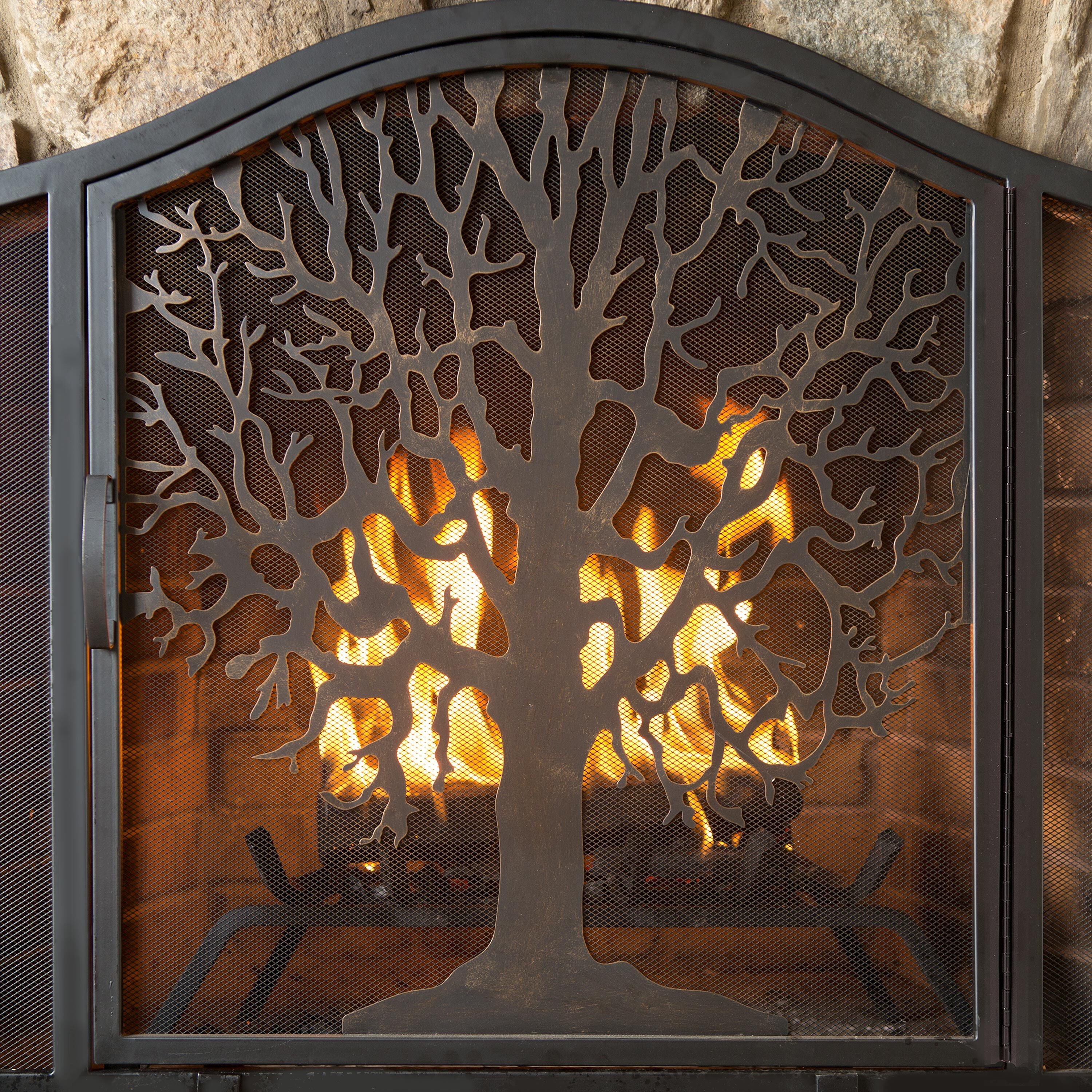 Plow & Hearth Tree of Life Fire Screen