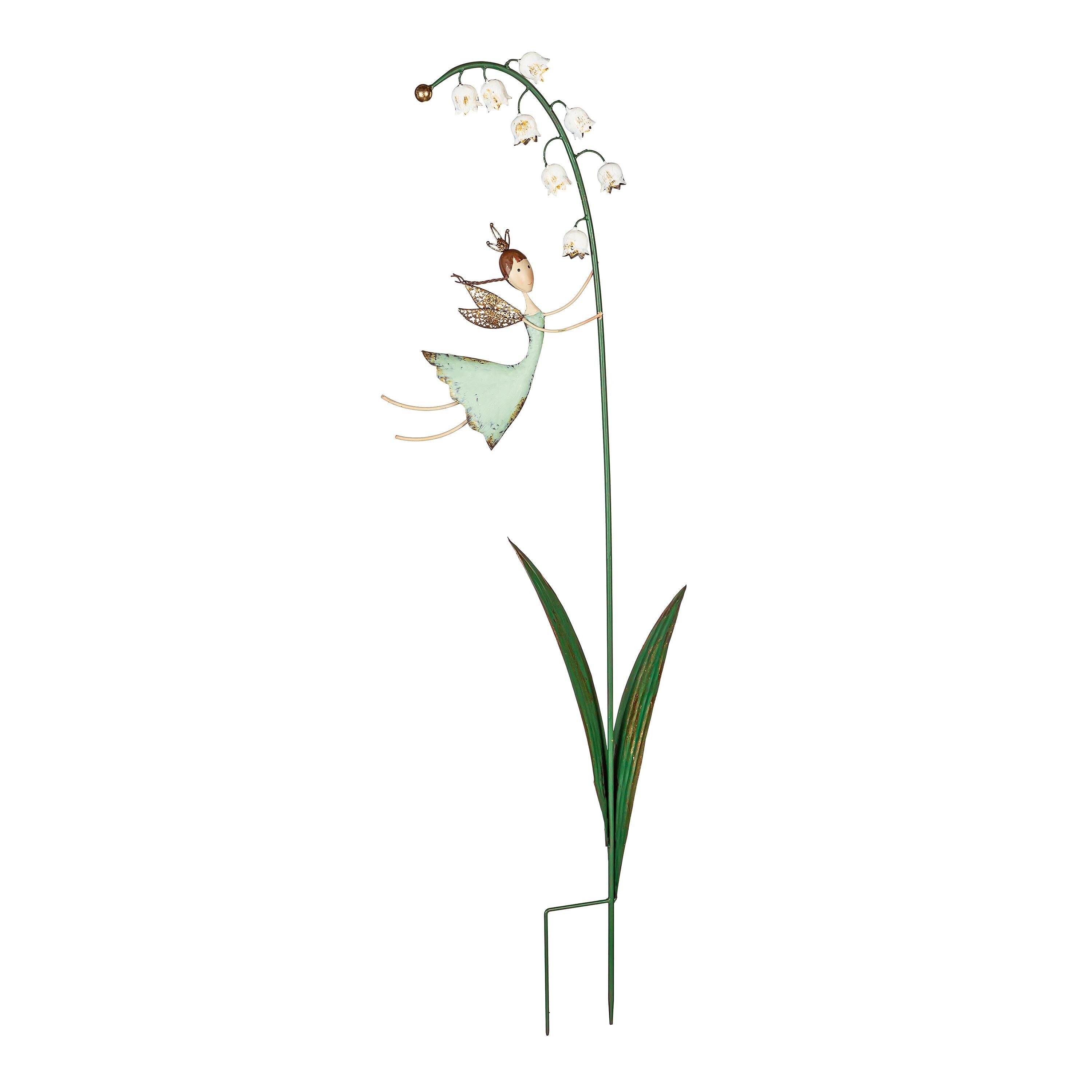 Metal Fairy with Flower Stake – Plow & Hearth