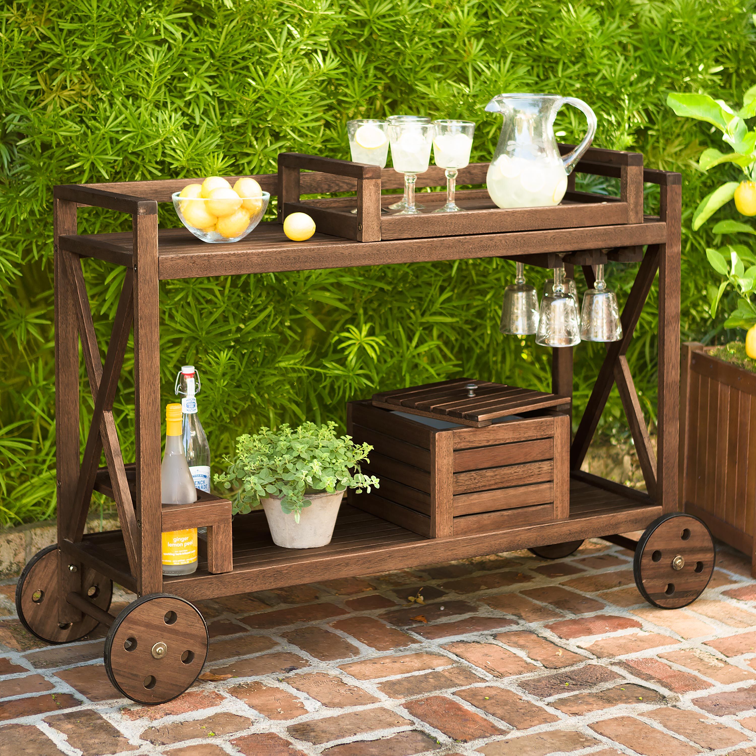Plow & Hearth Claremont Bar Cart - Thumbnail 3