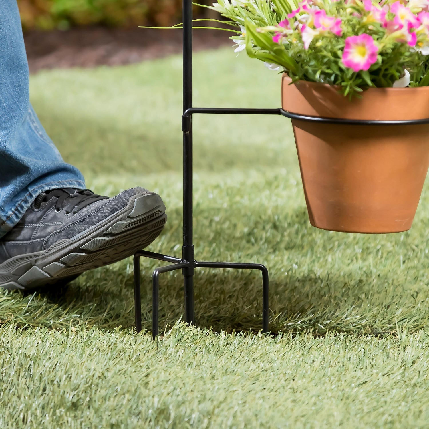 long plant pot holders Potted Plant Garden Flag Stand – Plow & Hearth