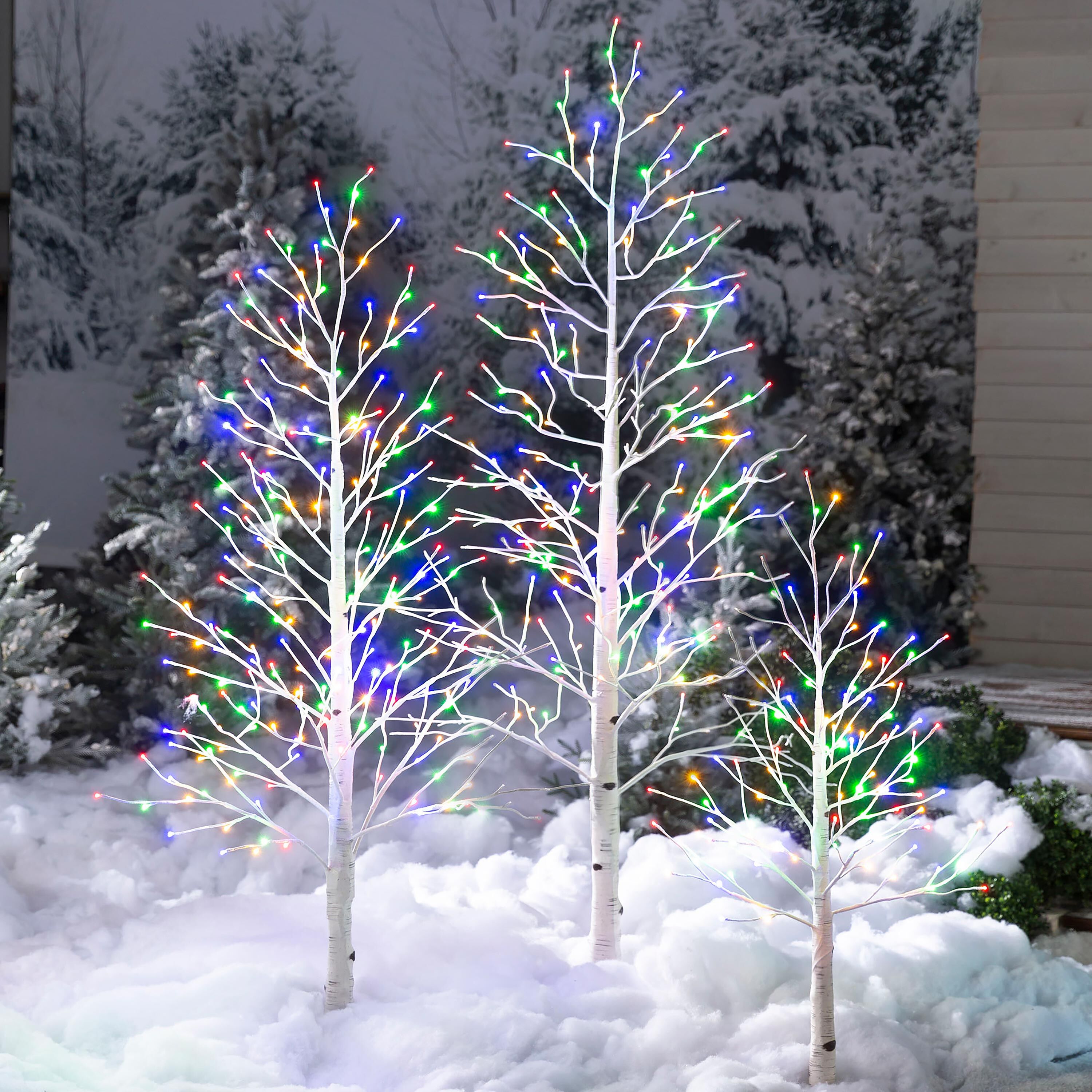 Large 7'H Indoor/Outdoor Birch Tree with 280 Warm White and