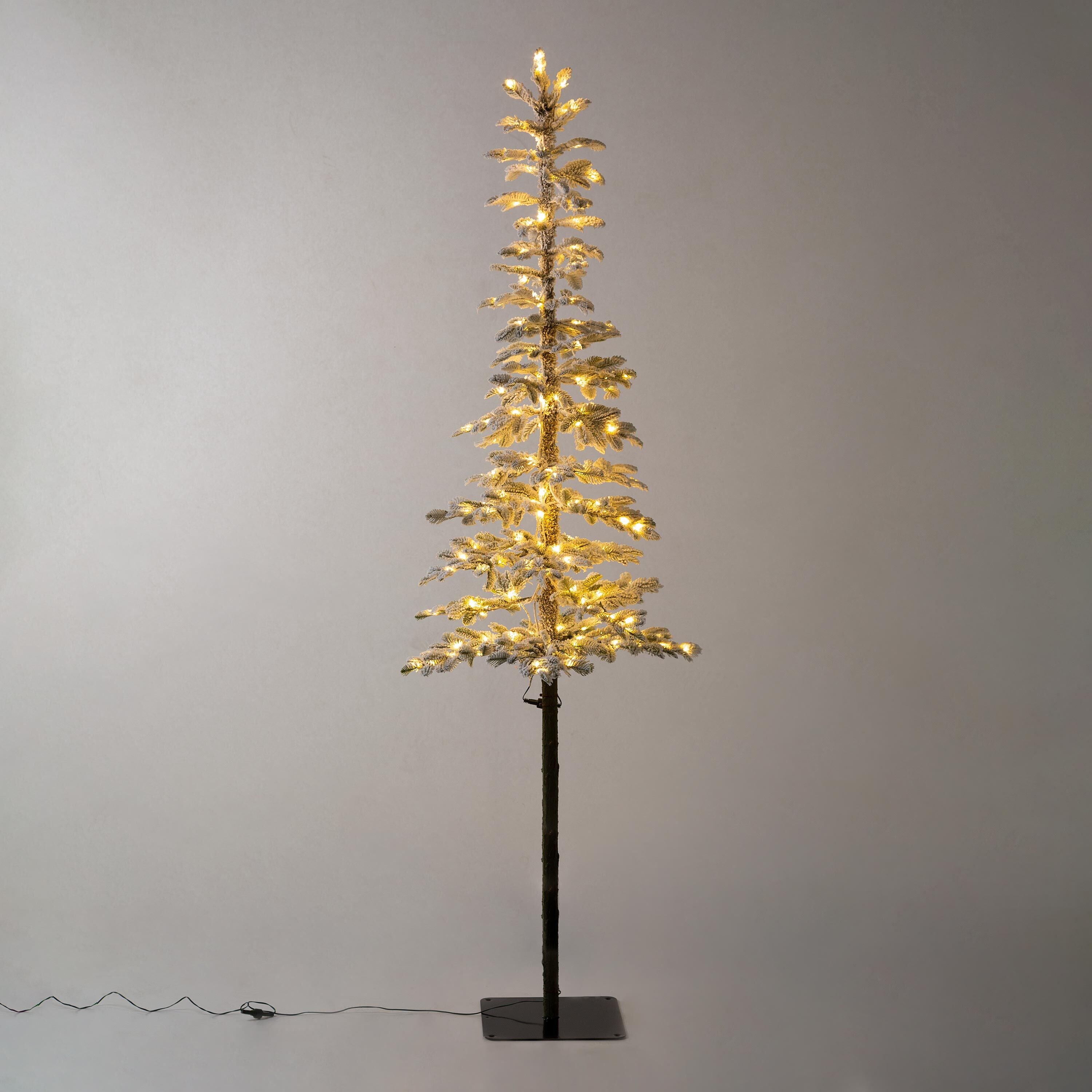 no.0350  イソバナ珊瑚とフロストツリー 7' Monte Rosa Flocked Alpine Fir Christmas Tree with 200 Warm