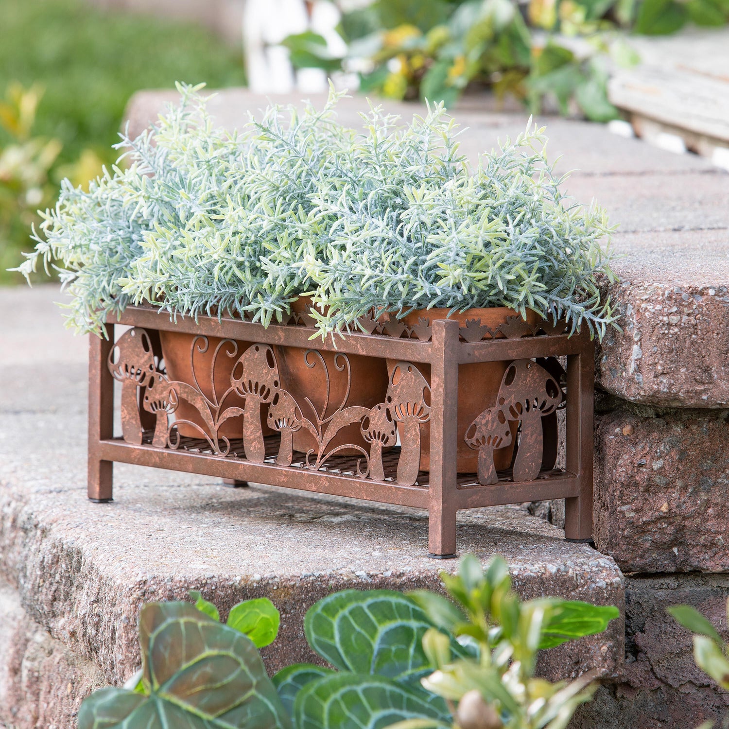 rustic garden plant pots Mushroom Rustic-Finish Laser Cut Planter