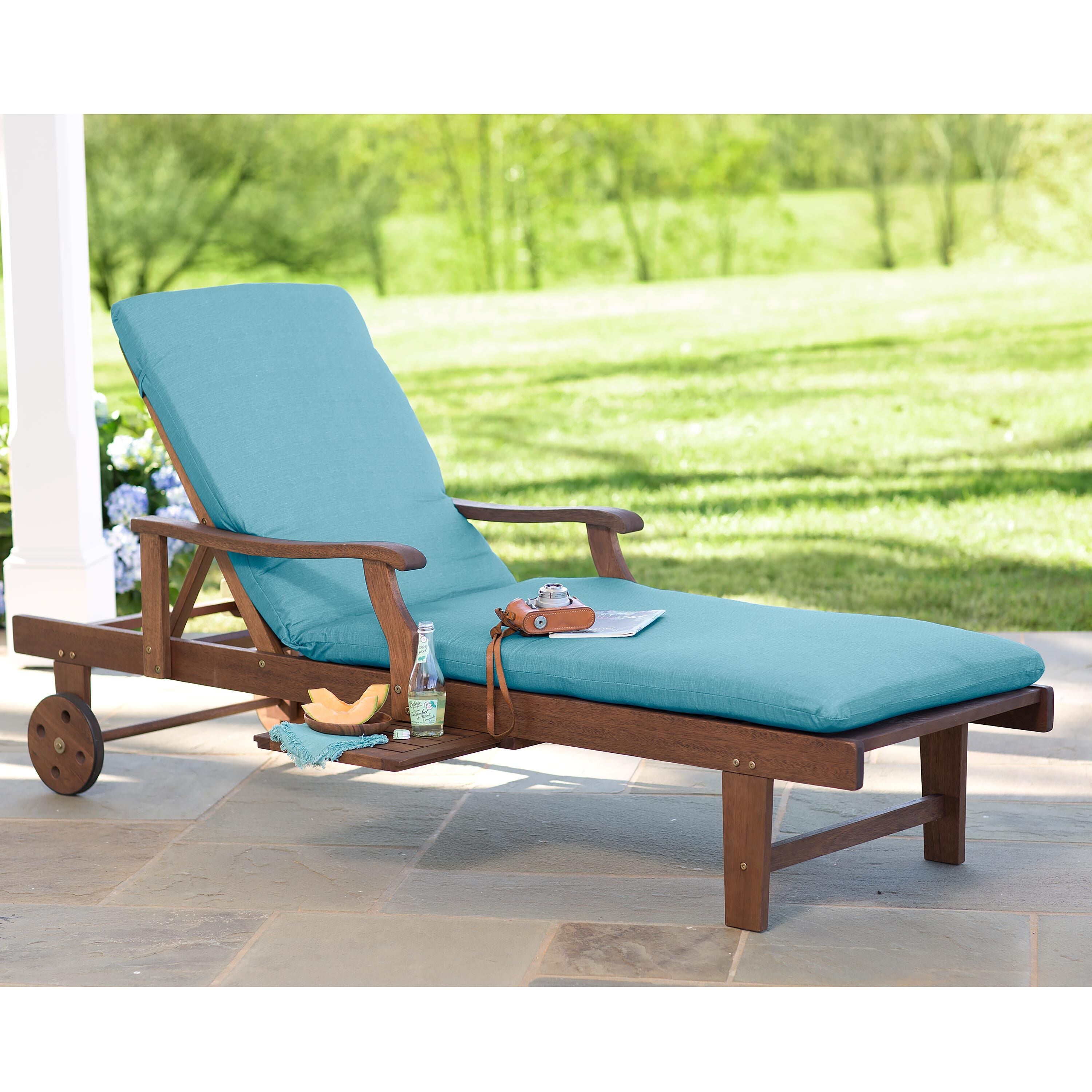 Claremont Eucalyptus Outdoor Chaise Lounge | Plow & Hearth