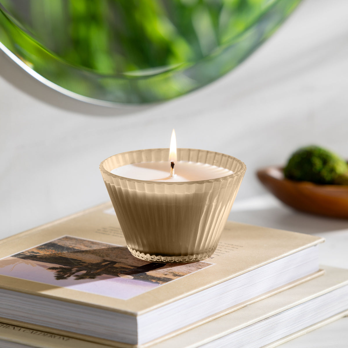 Ribbed Cupcake Glass Candle, Cocoa – Plow & Hearth