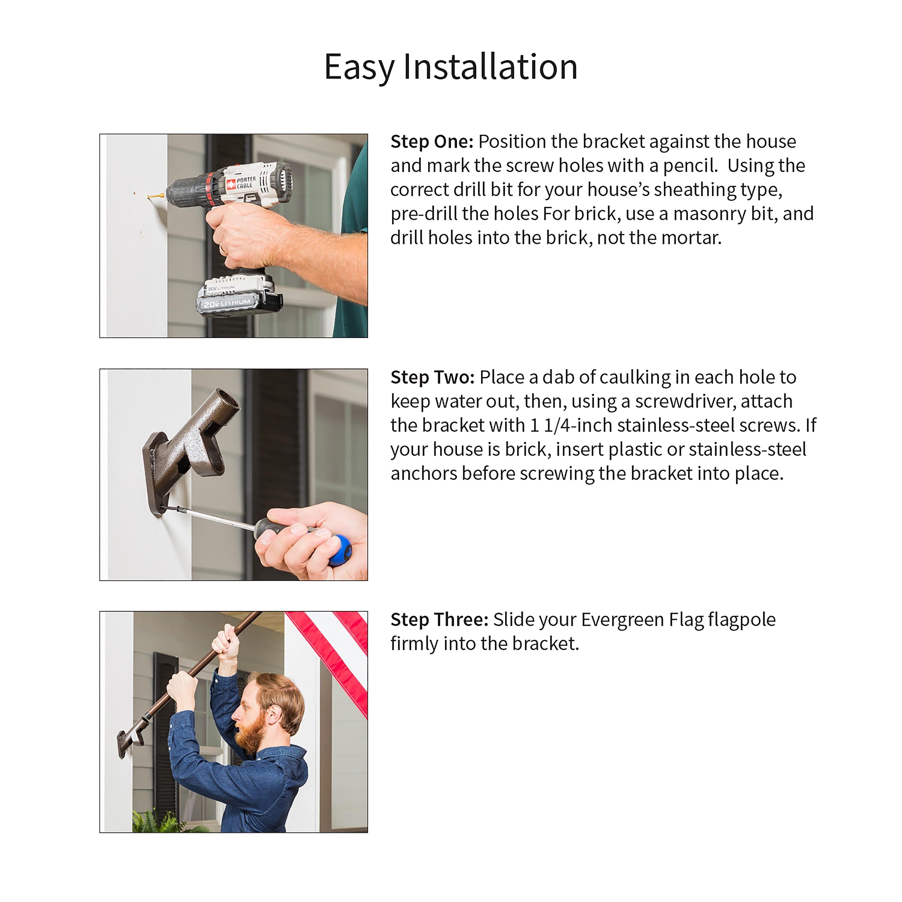 Evergreen Cast Iron House Flag Bracket - Thumbnail 3