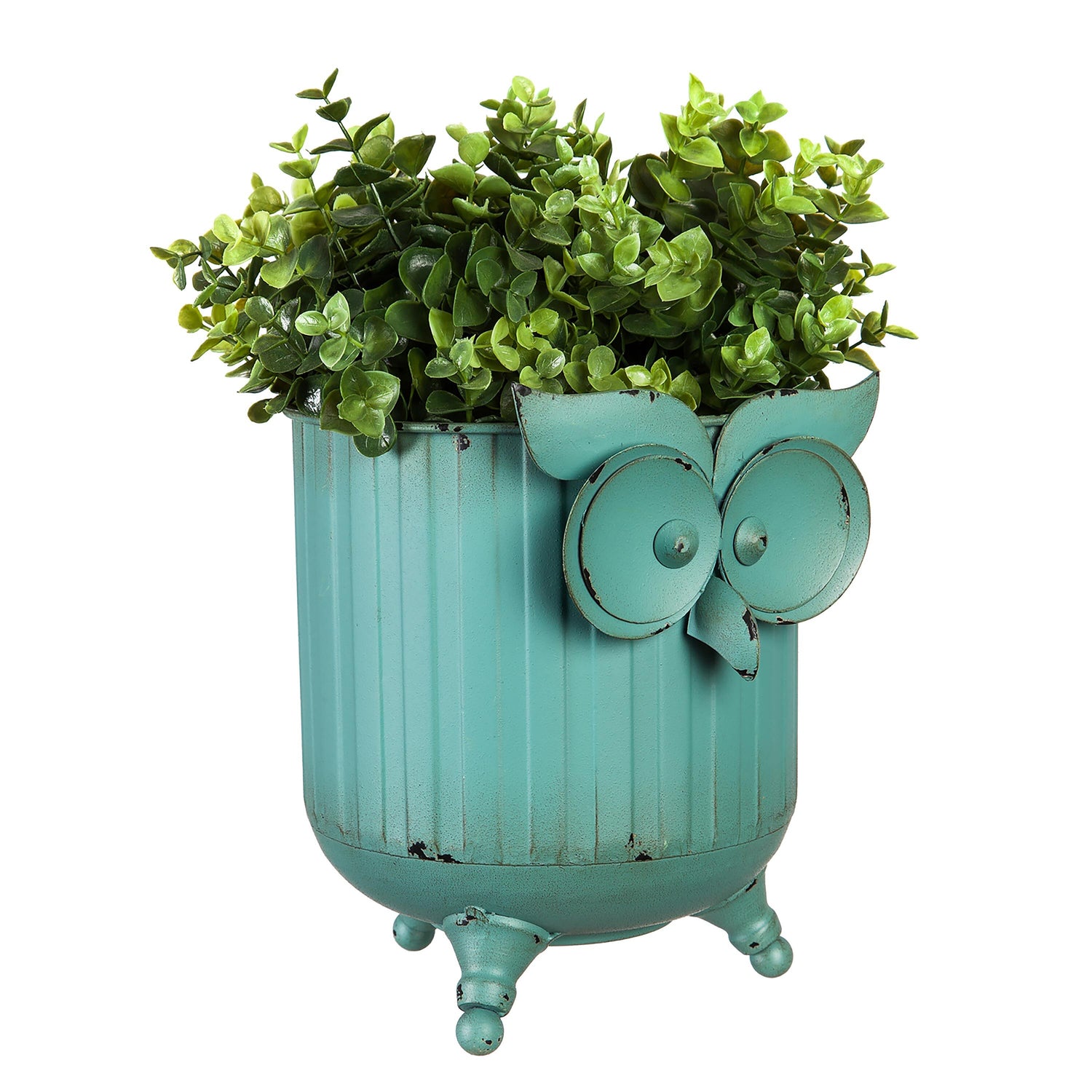 large owl plant pot Metal Owl Planter Set of 2 – Plow & Hearth