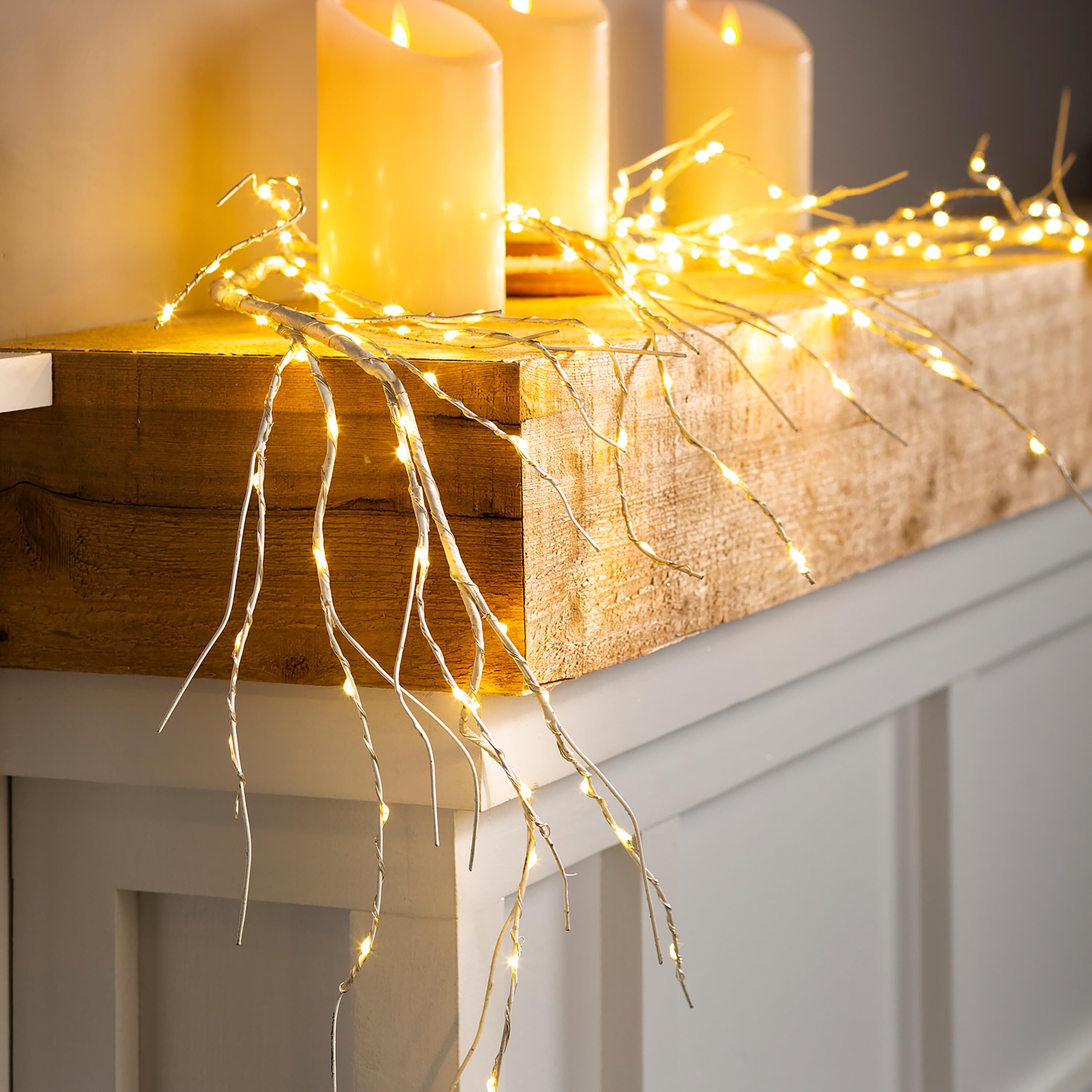 Plow & Hearth Birch Tree Lighted Garland - Thumbnail 2
