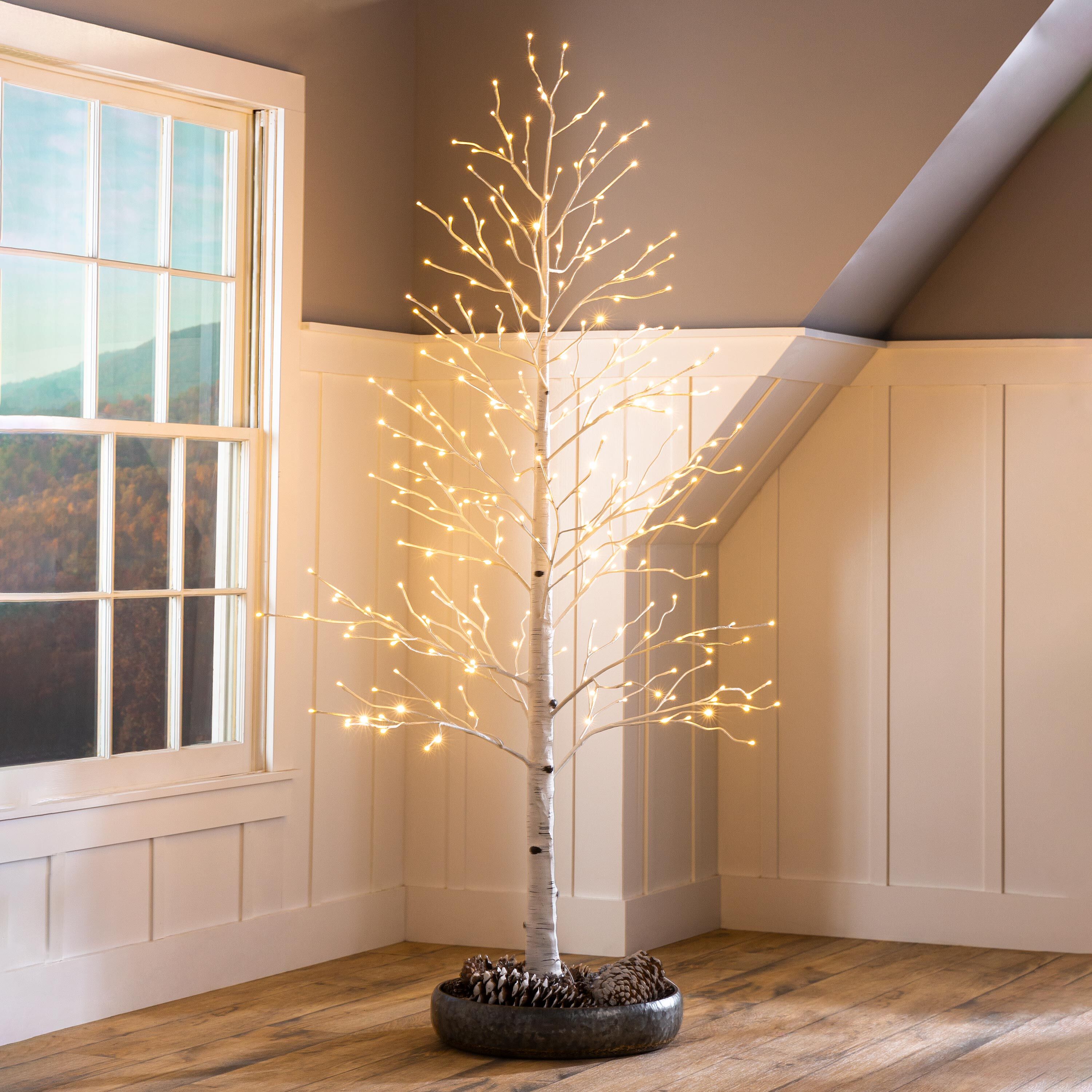 Large 7'H Indoor/Outdoor Birch Tree with 280 Warm White and