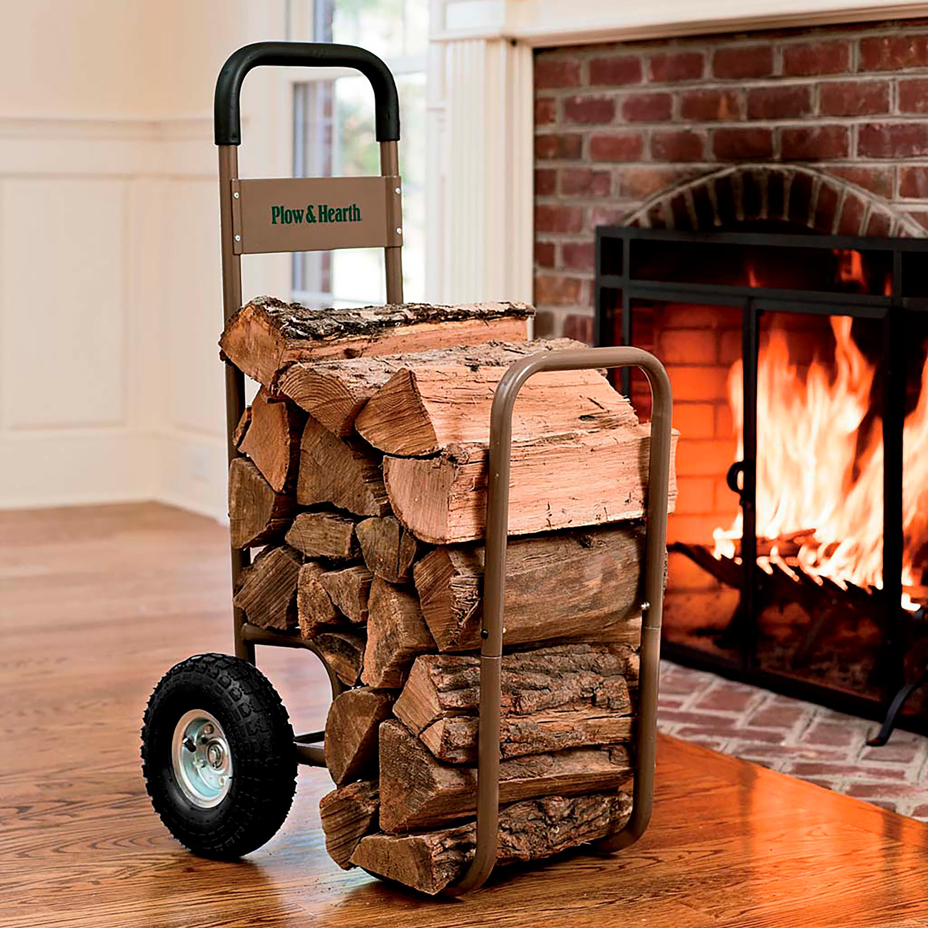 Plow & Hearth Rolling Log Cart - Thumbnail 2