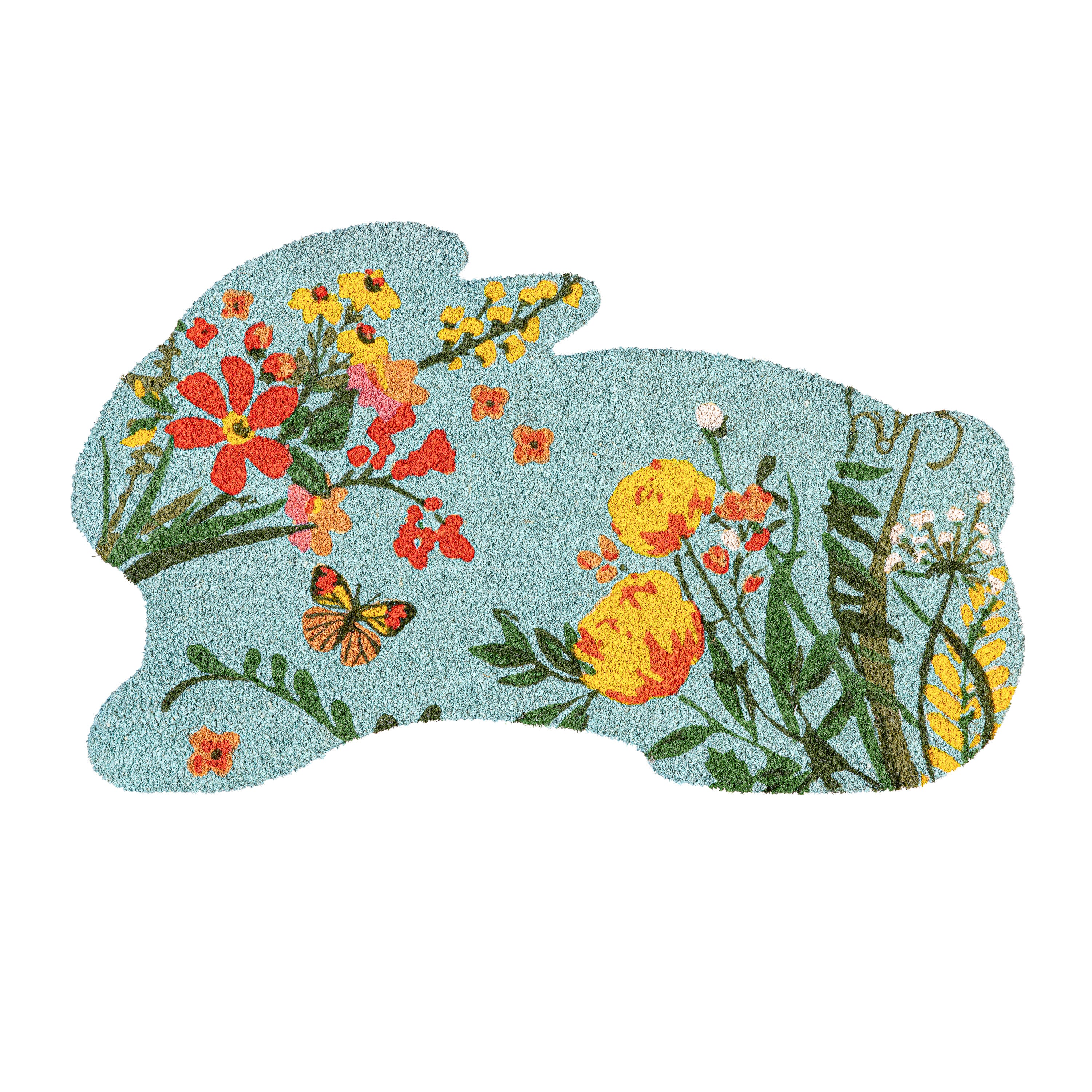 Evergreen Floral Shaped Coir Mat - Thumbnail 2