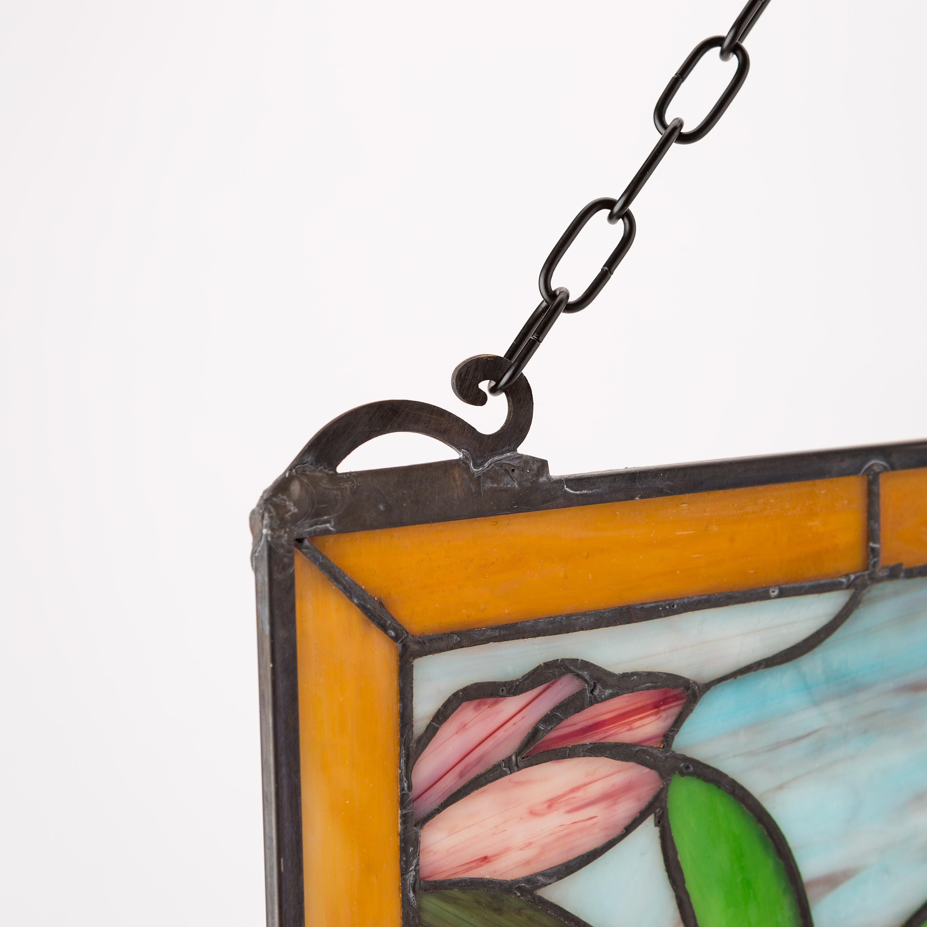 Plow & Hearth Stained Glass Hummingbird Art Panel - Thumbnail 4