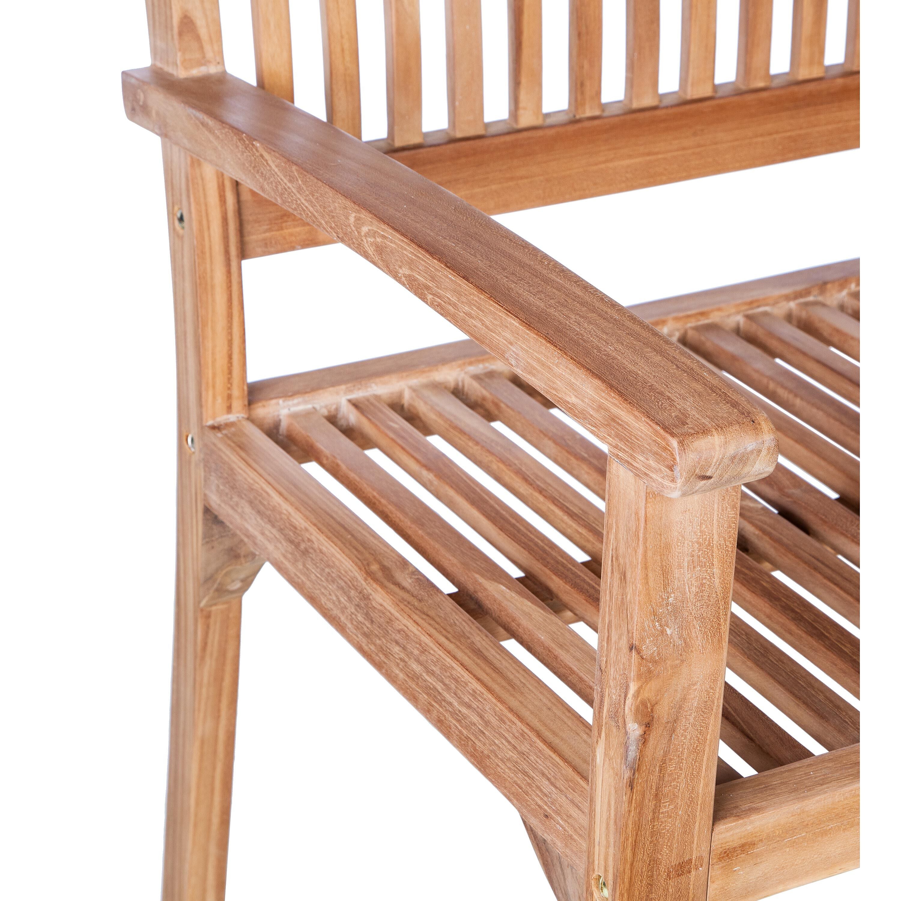 Plow & Hearth Teak Bench - Thumbnail 2