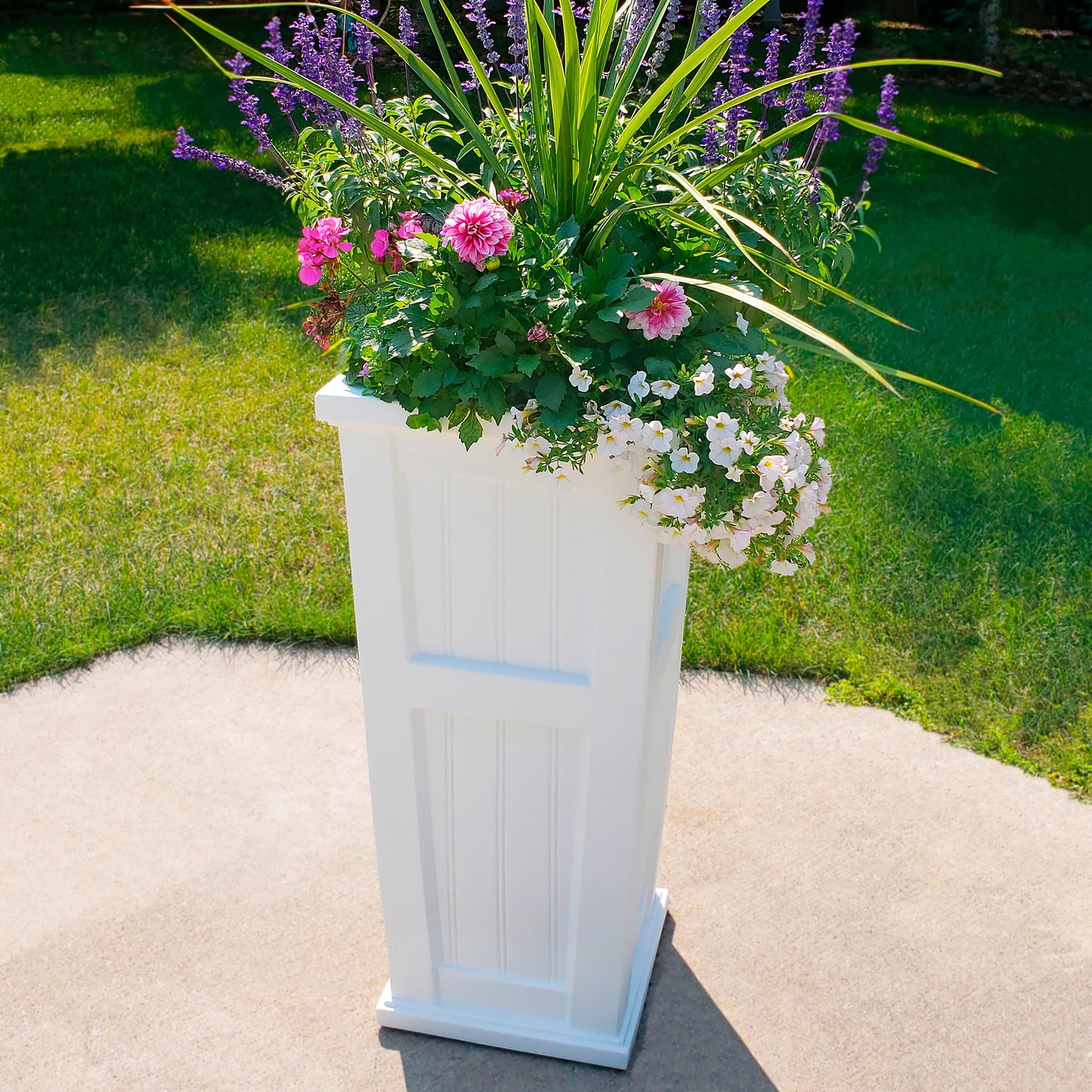 tall white plant pot Mayne - Cape Cod 32" Tall Planter