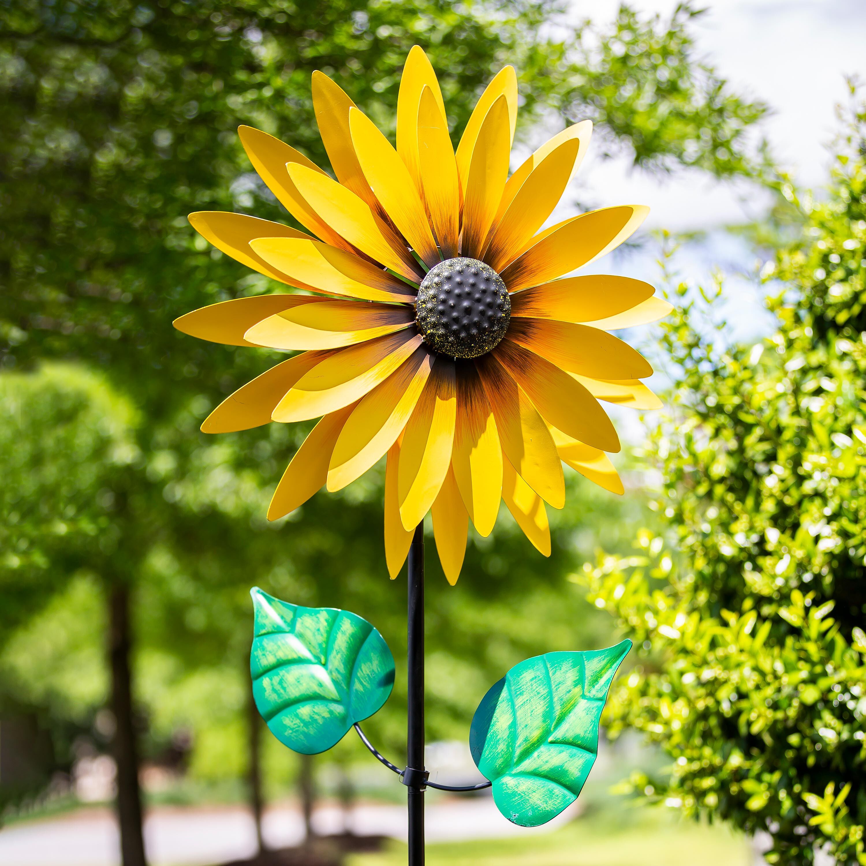 Yellow Sunflower Wind Spinner – Plow & Hearth