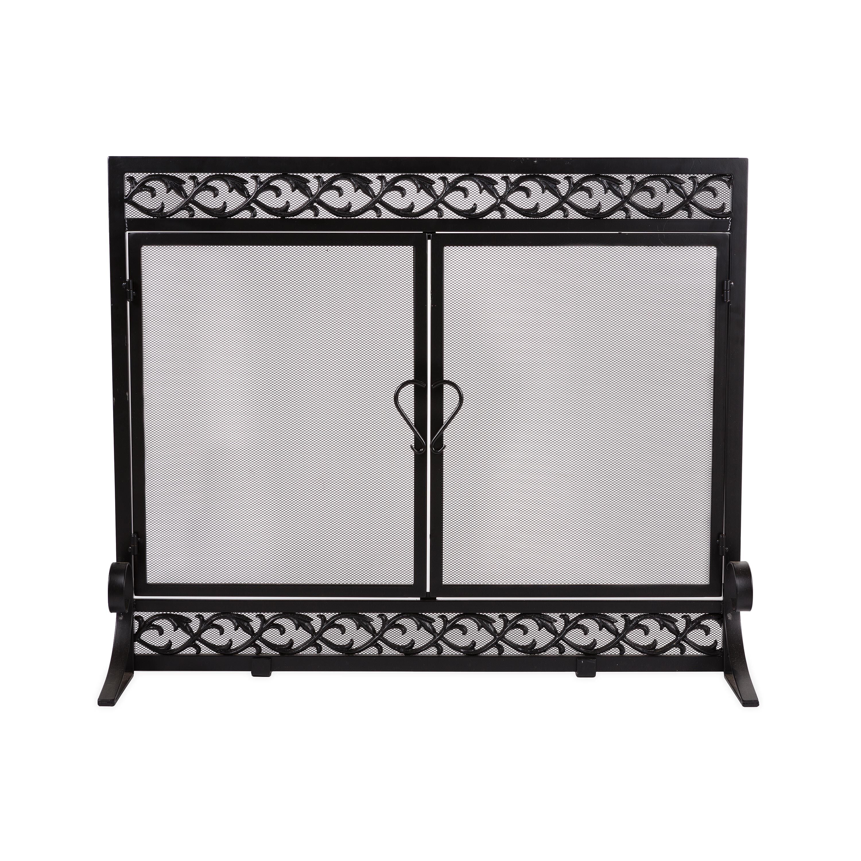Plow & Hearth Cast Iron Scrollwork Fire Screen - Thumbnail 4